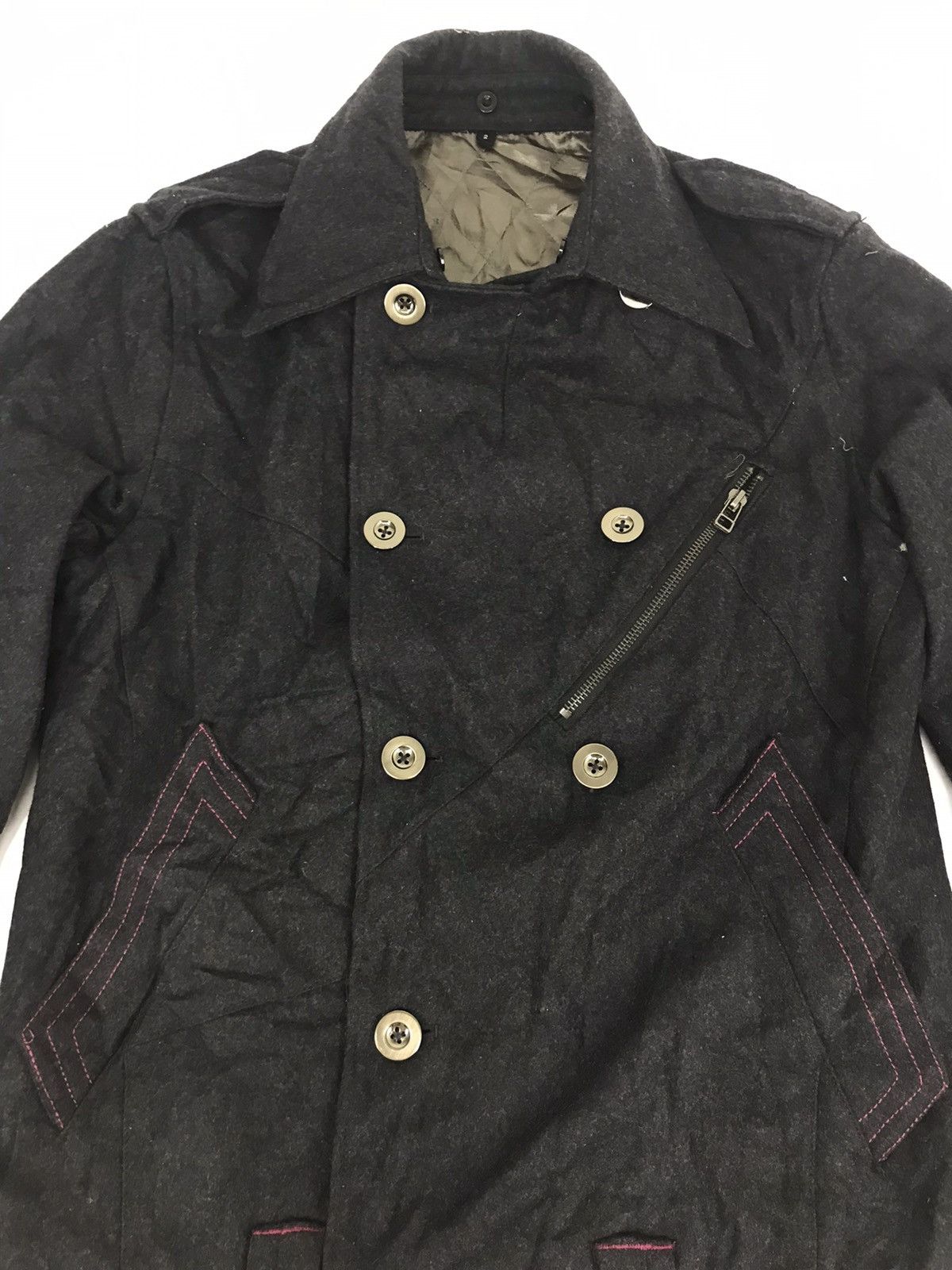 Japanese Brand Double Breast Punk Rock Motorcycle Biker Jacket Coat Padded Size US M / EU 48-50 / 2 - 2 Thumbnail