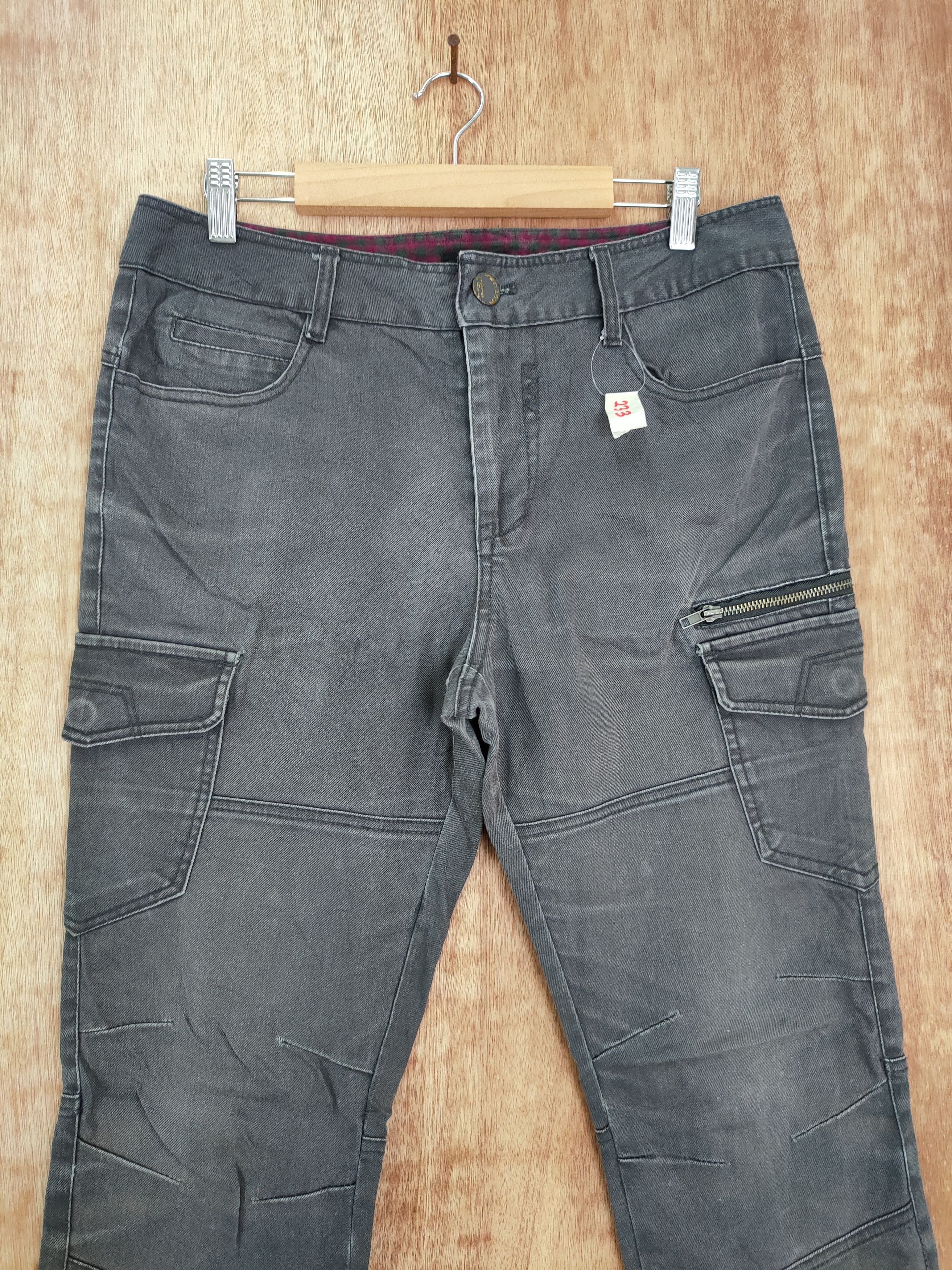 Japanese Brand DLL Agiz multipocket faded cargo japan pants #233 Size US 30 / EU 46 - 3 Thumbnail
