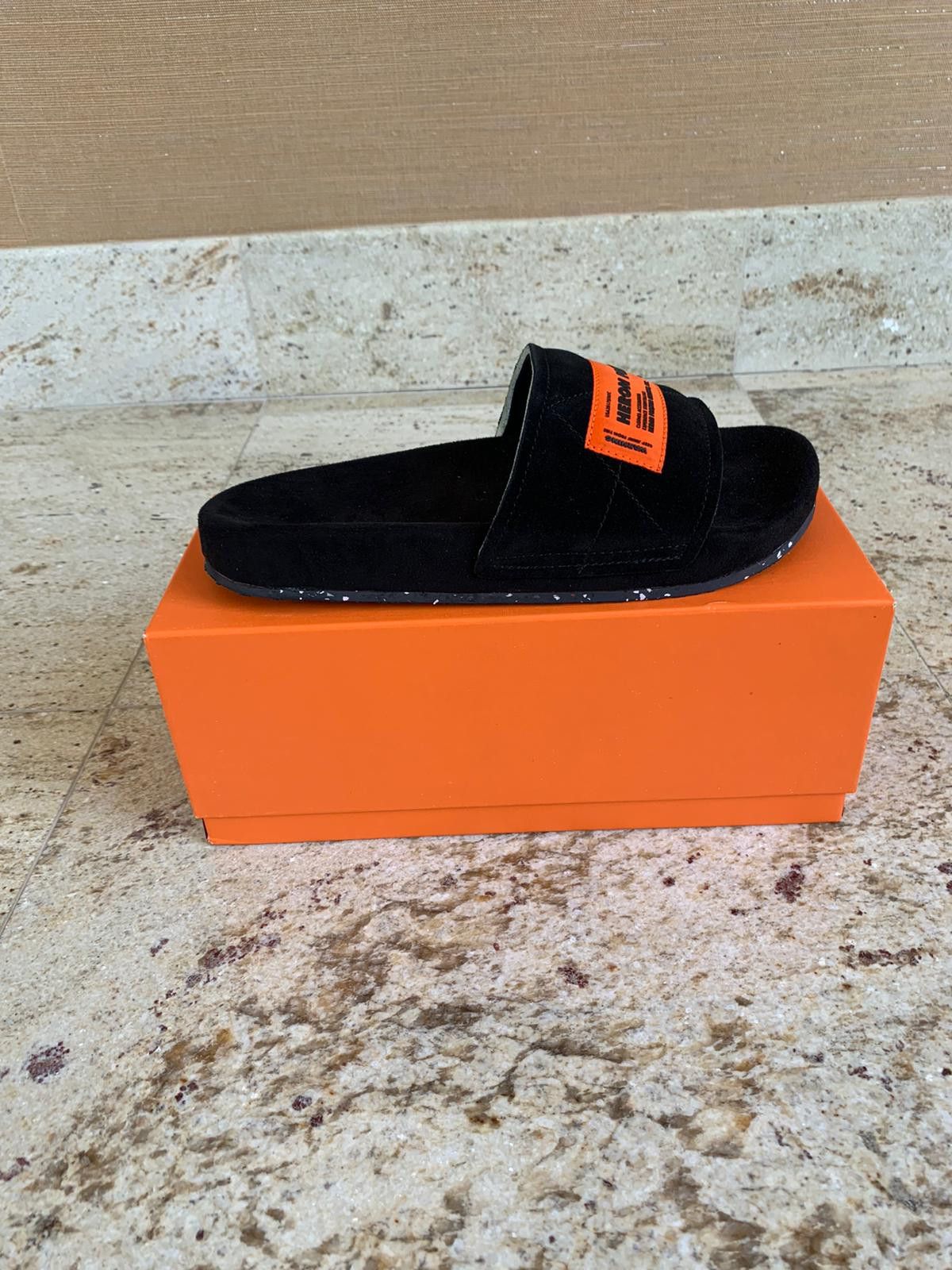 Heron Preston Suede Sponge Sliders Size US 7 / EU 40 - 1 Thumbnail