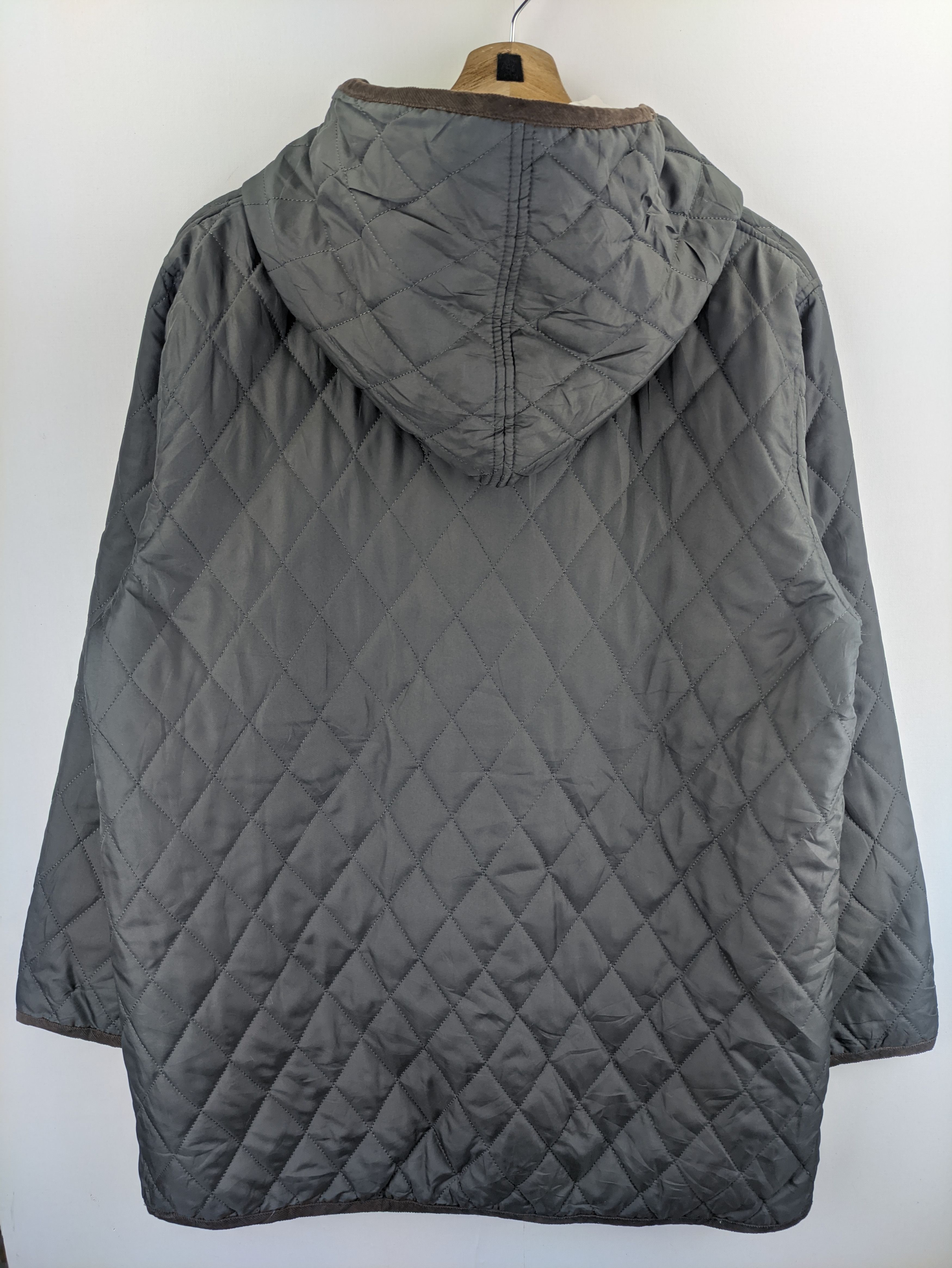 Japanese Brand Steals🔥Quilted Jacket Hooded Button Up Size US L / EU 52-54 / 3 - 2 Thumbnail