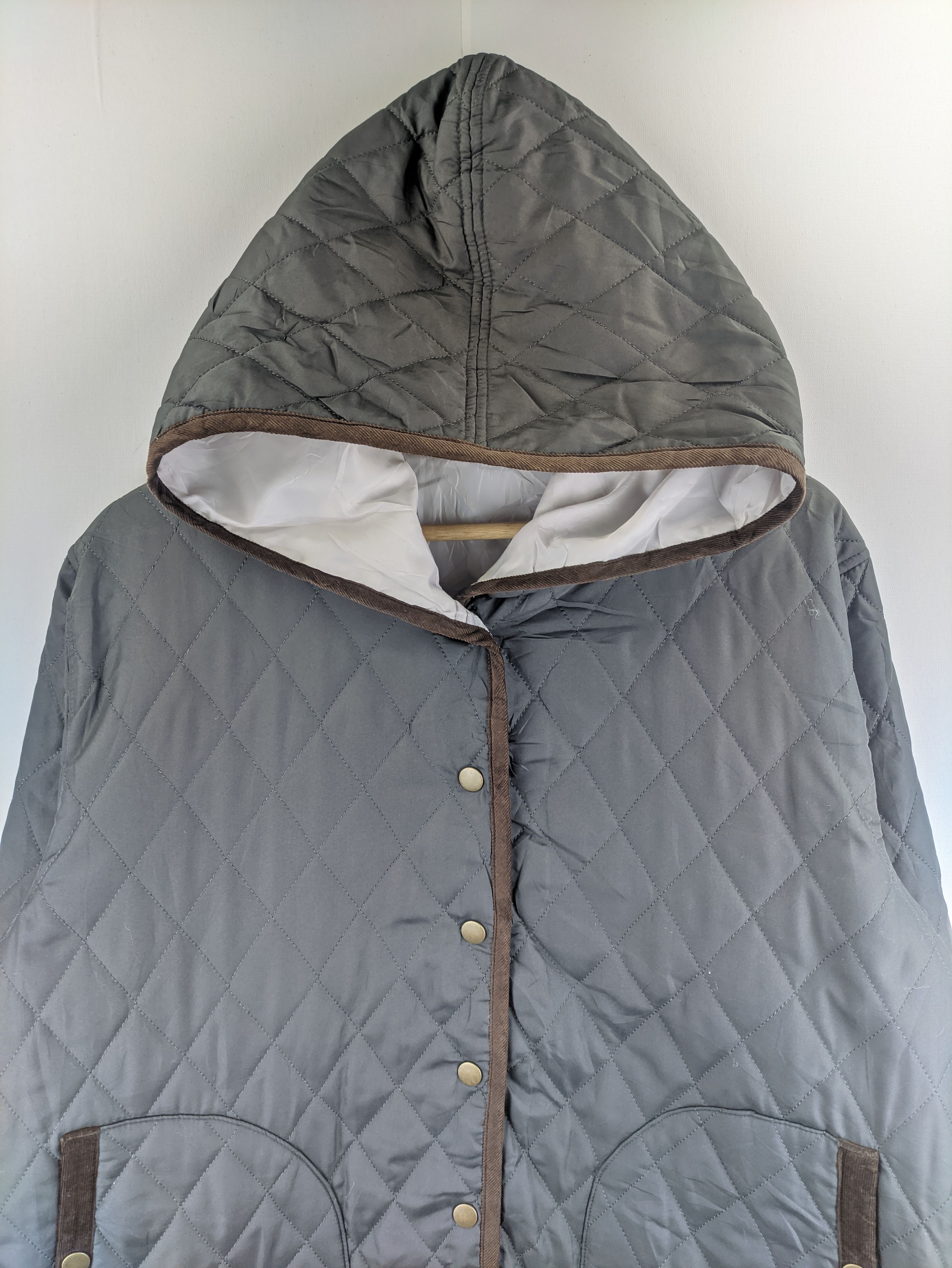 Japanese Brand Steals🔥Quilted Jacket Hooded Button Up Size US L / EU 52-54 / 3 - 6 Thumbnail