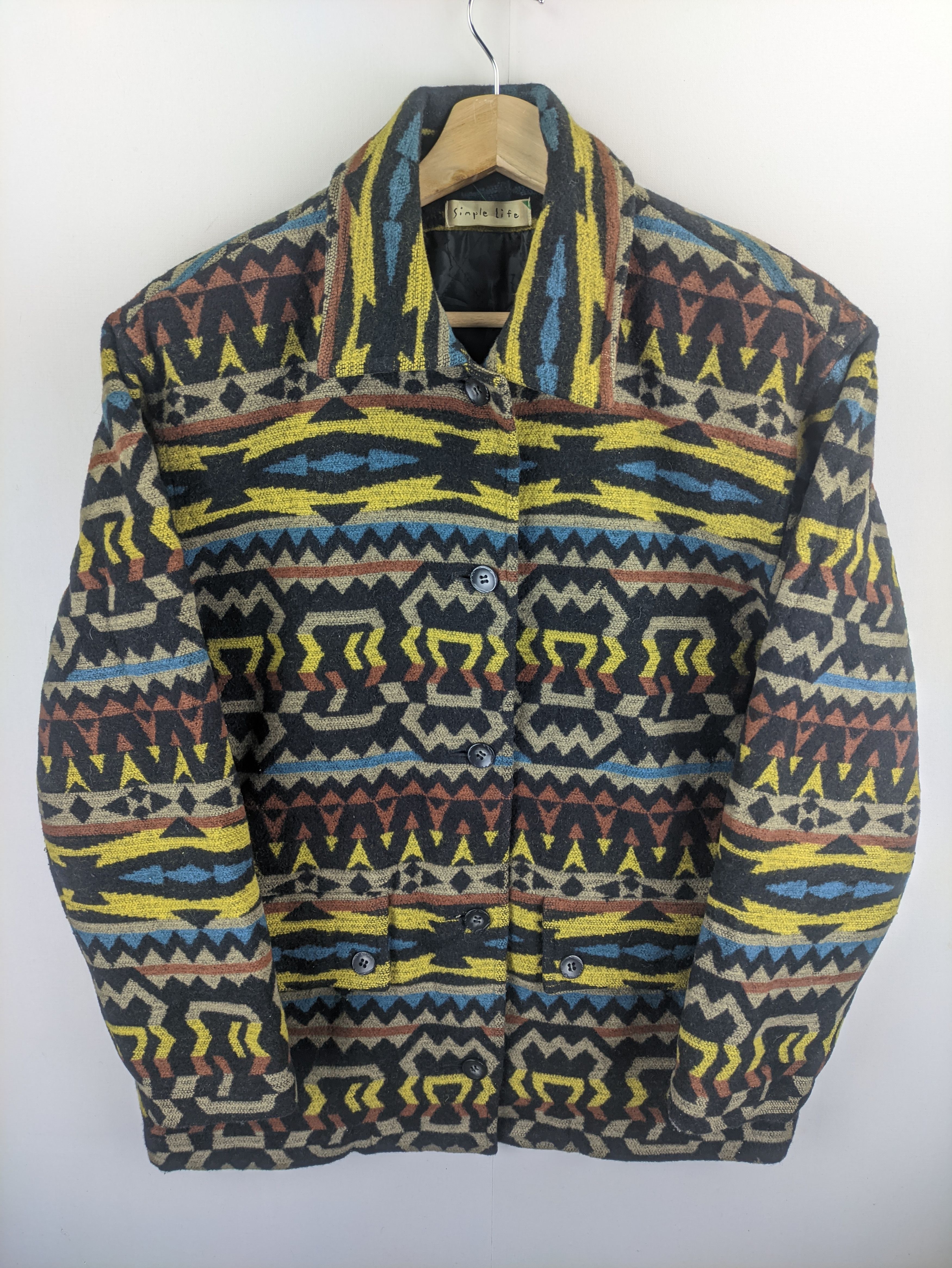 Japanese Brand Stelas🔥Vintage Coat Jacket Navajo by Simple Life Size US L / EU 52-54 / 3 - 8 Thumbnail
