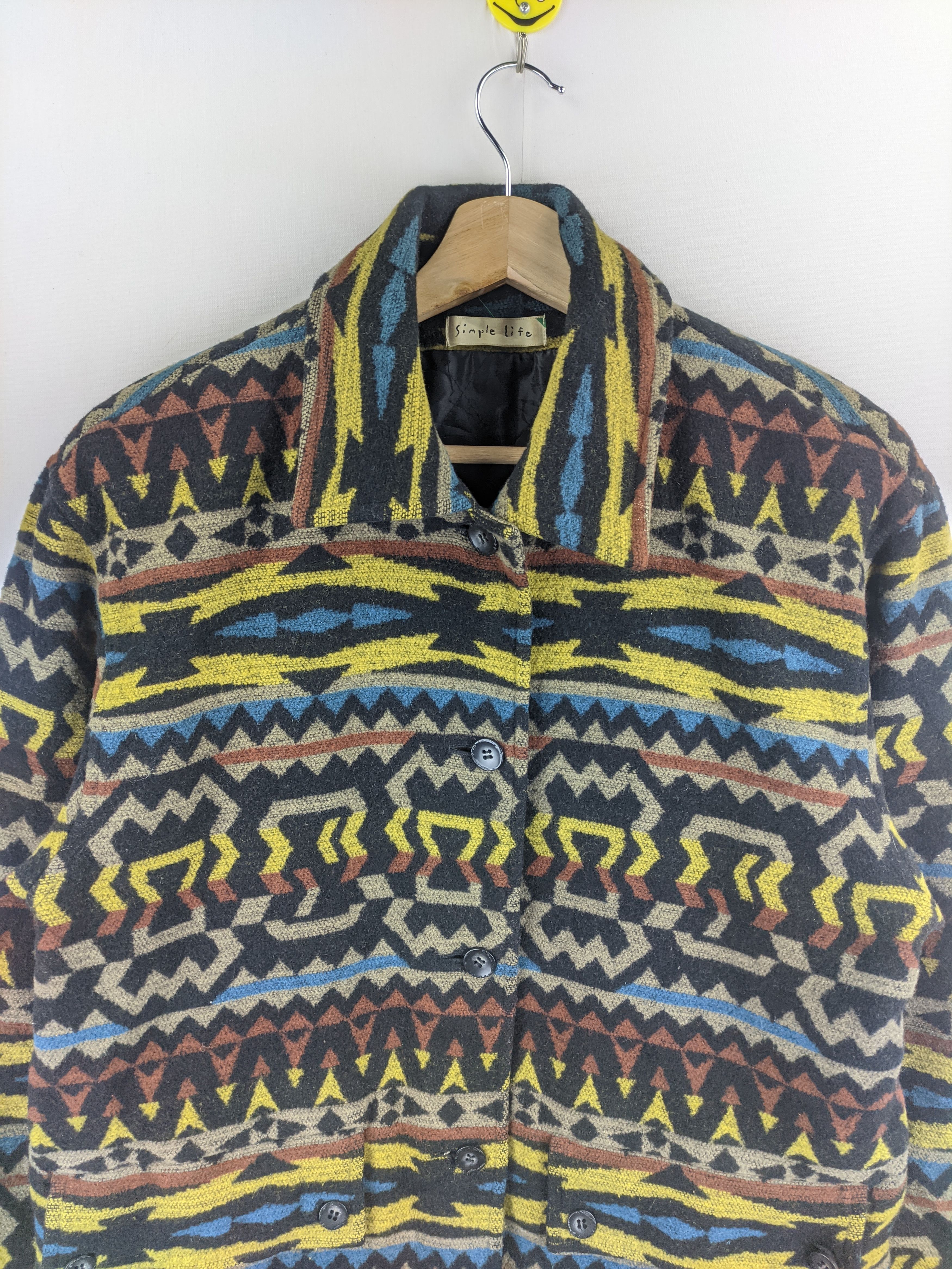 Japanese Brand Stelas🔥Vintage Coat Jacket Navajo by Simple Life Size US L / EU 52-54 / 3 - 7 Thumbnail