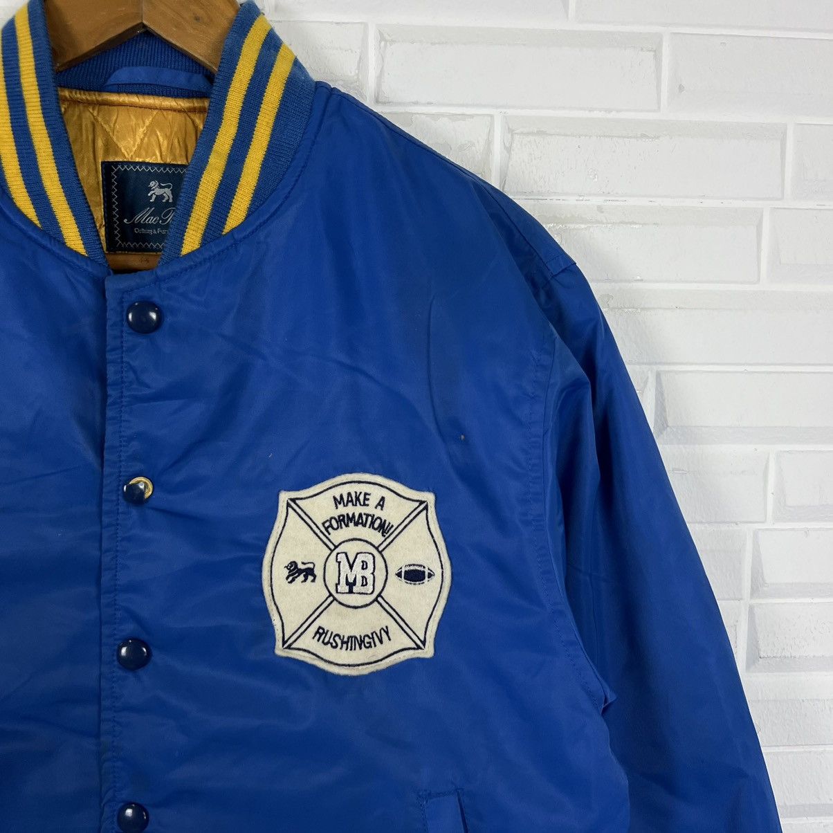 Vintage VINTAGE VARSITY JACKET MAC BETH BIG LOGO Size US M / EU 48-50 / 2 - 3 Thumbnail