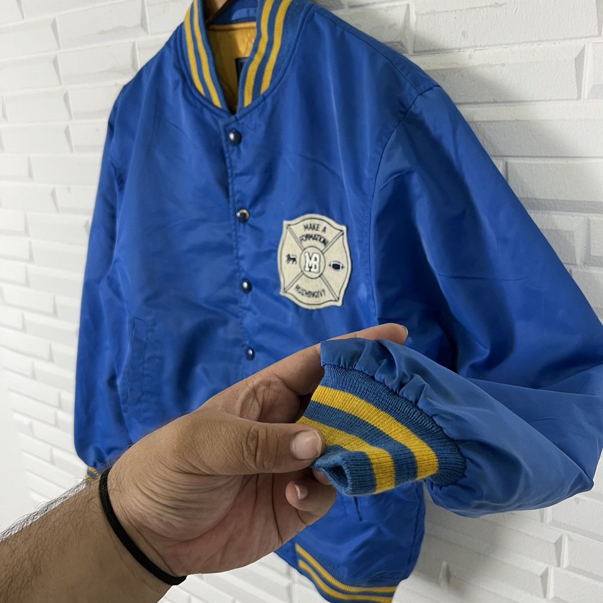 Vintage VINTAGE VARSITY JACKET MAC BETH BIG LOGO Size US M / EU 48-50 / 2 - 5 Thumbnail