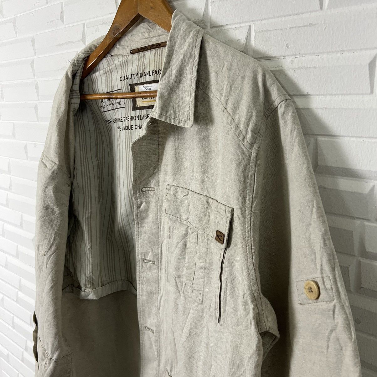 Camel × Japanese Brand SURVIVAL HIKORY CHORE JACKET CAMEL ACTIVE MULTI POCKET Size US XL / EU 56 / 4 - 12 Thumbnail