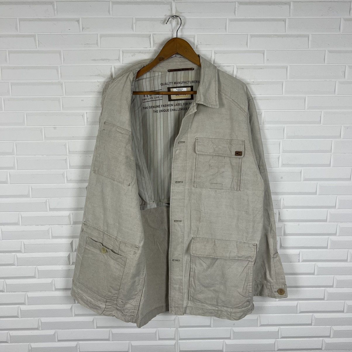 Camel × Japanese Brand SURVIVAL HIKORY CHORE JACKET CAMEL ACTIVE MULTI POCKET Size US XL / EU 56 / 4 - 14 Thumbnail