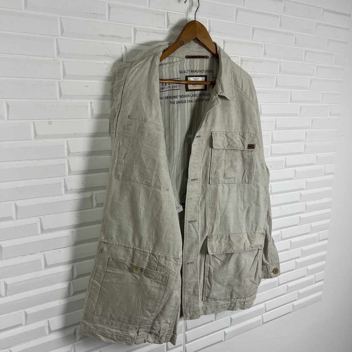 Camel × Japanese Brand SURVIVAL HIKORY CHORE JACKET CAMEL ACTIVE MULTI POCKET Size US XL / EU 56 / 4 - 8 Thumbnail