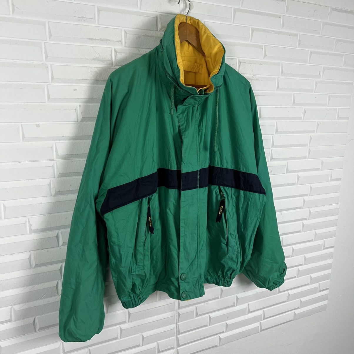 Japanese Brand VINTAGE NAUTICA REVERSIBLE BOMBERJACKET BIG LOGO RAREDESIGN Size US L / EU 52-54 / 3 - 11 Thumbnail