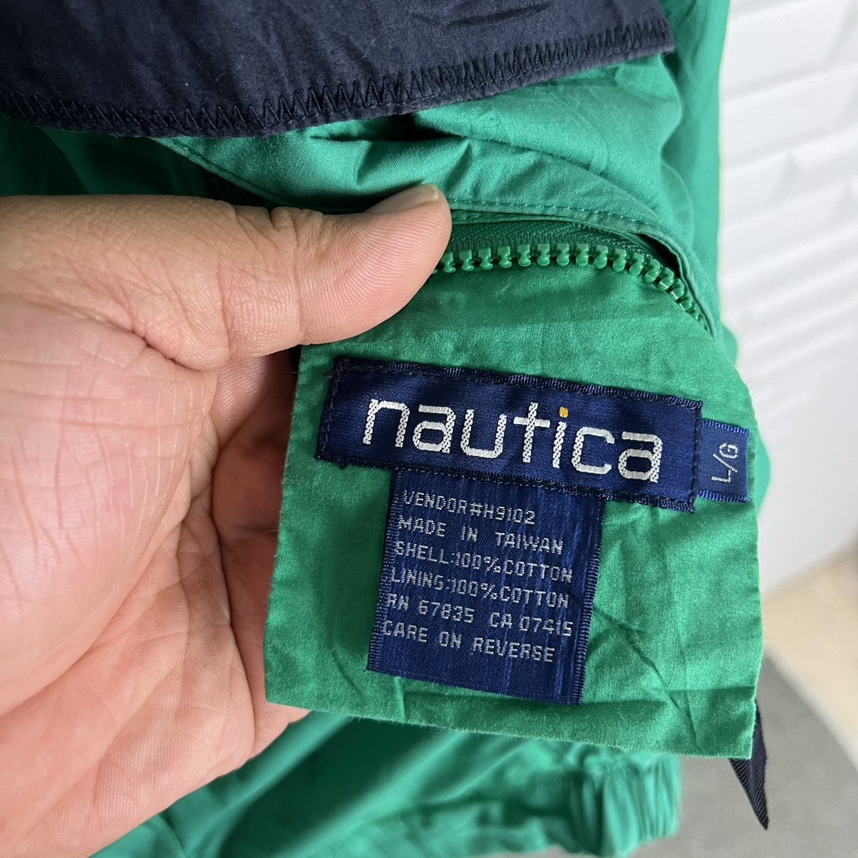 Japanese Brand VINTAGE NAUTICA REVERSIBLE BOMBERJACKET BIG LOGO RAREDESIGN Size US L / EU 52-54 / 3 - 15 Thumbnail