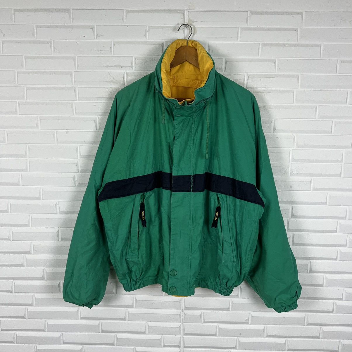 Japanese Brand VINTAGE NAUTICA REVERSIBLE BOMBERJACKET BIG LOGO RAREDESIGN Size US L / EU 52-54 / 3 - 10 Thumbnail