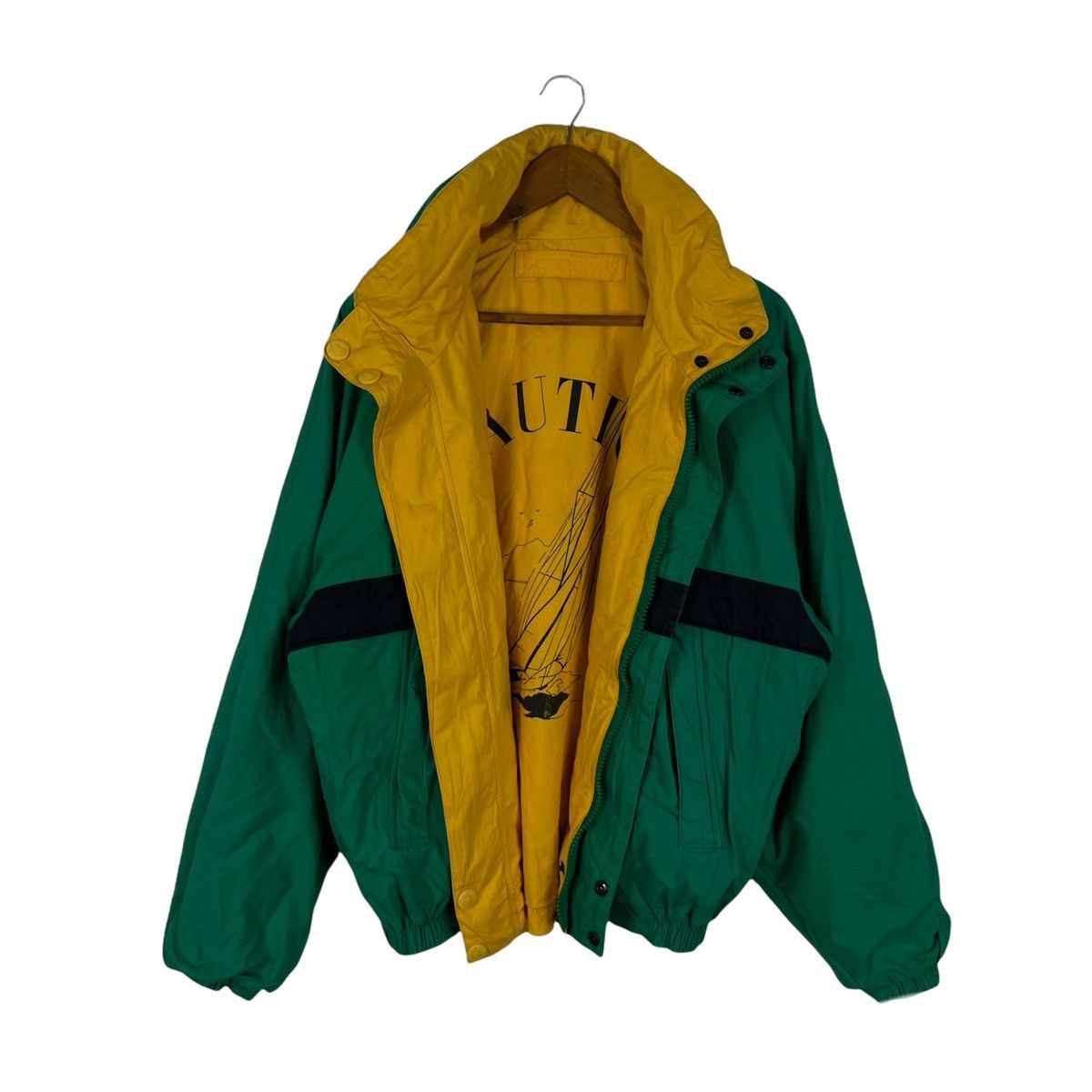 Japanese Brand VINTAGE NAUTICA REVERSIBLE BOMBERJACKET BIG LOGO RAREDESIGN Size US L / EU 52-54 / 3 - 1 Thumbnail