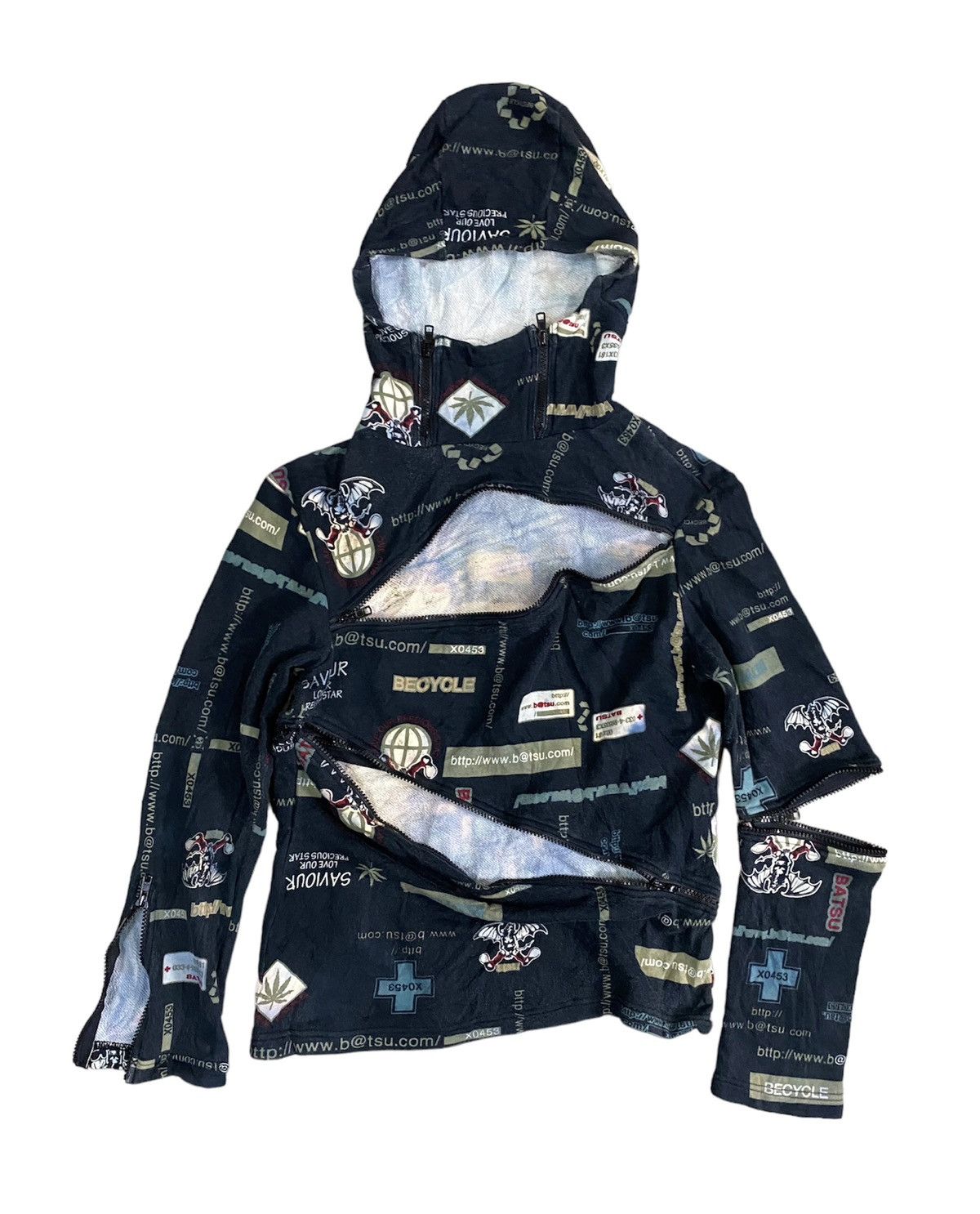 20471120 90s Ba Tsu Japan Anarchy Multiple anorak hoodie Size S / US 4 / IT 40 - 1 Thumbnail