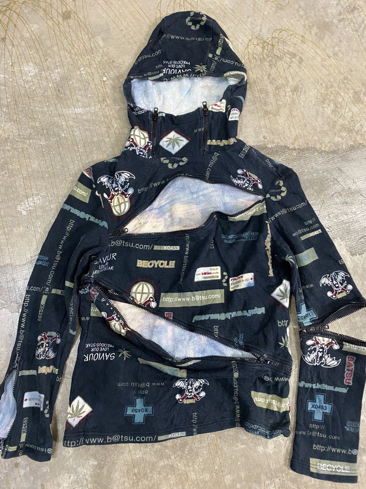 20471120 90s Ba Tsu Japan Anarchy Multiple anorak hoodie Size S / US 4 / IT 40 - 4 Thumbnail