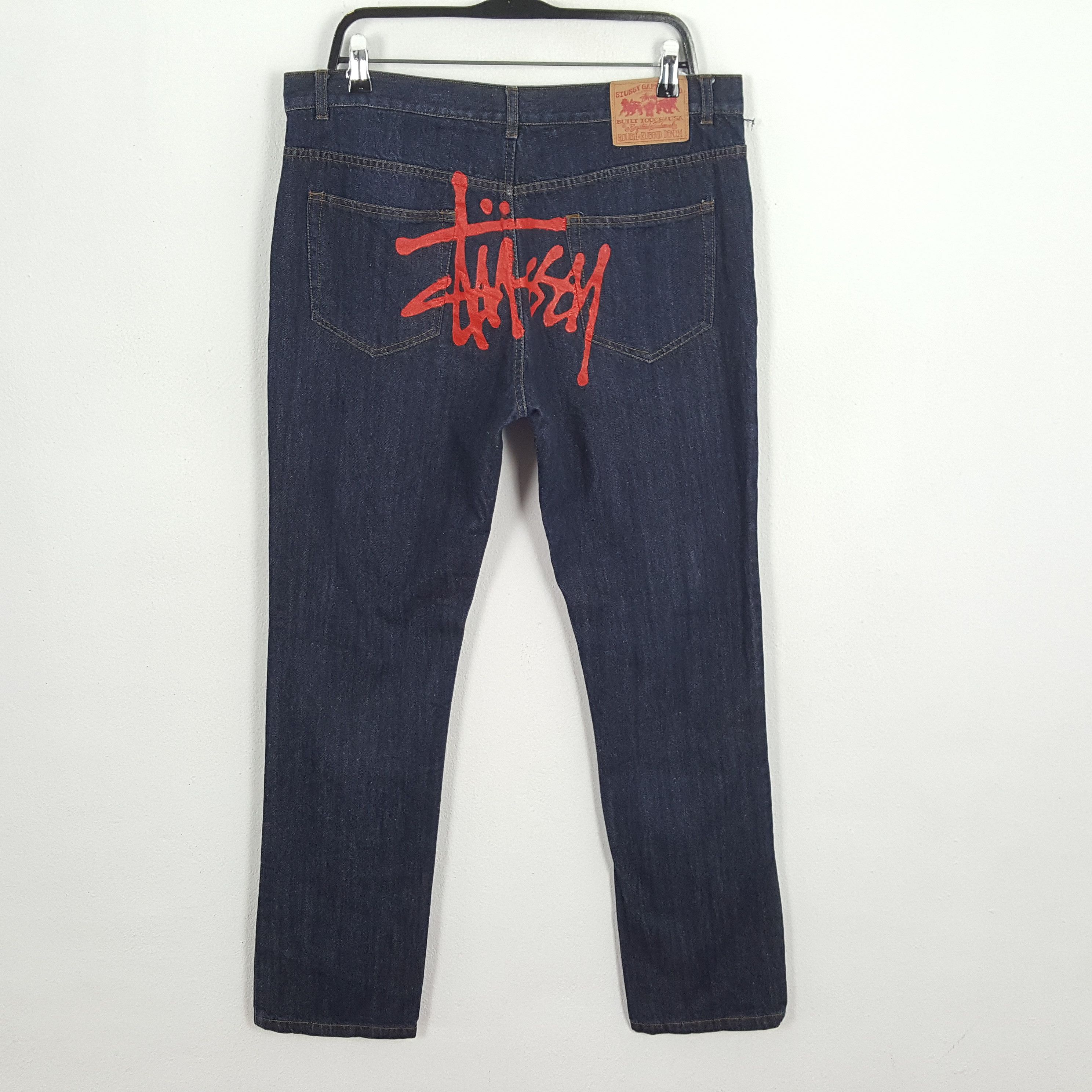 STUSSY Streetwear Skateboard Custom Logo Style Jeans