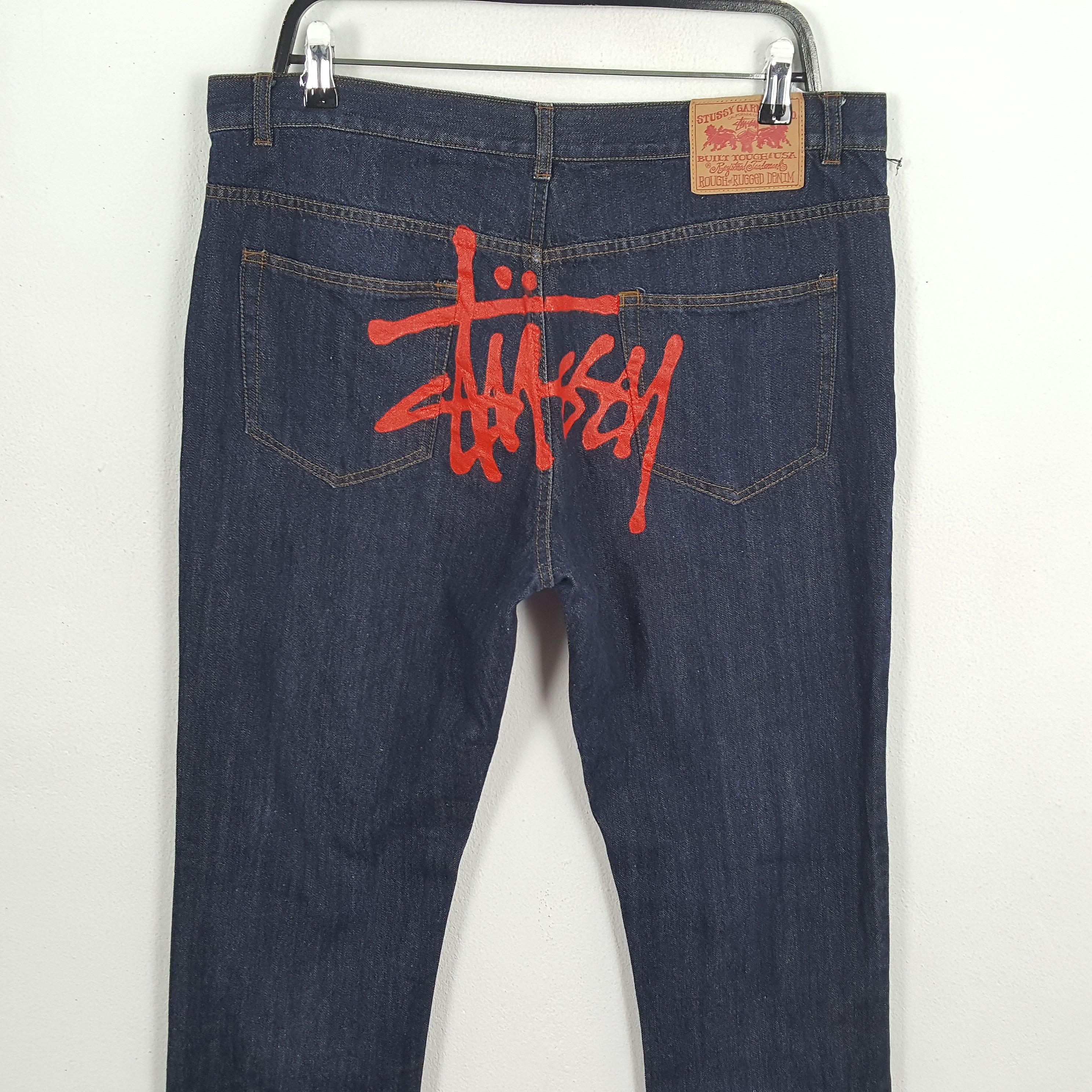 STUSSY Streetwear Skateboard Custom Logo Style Jeans
