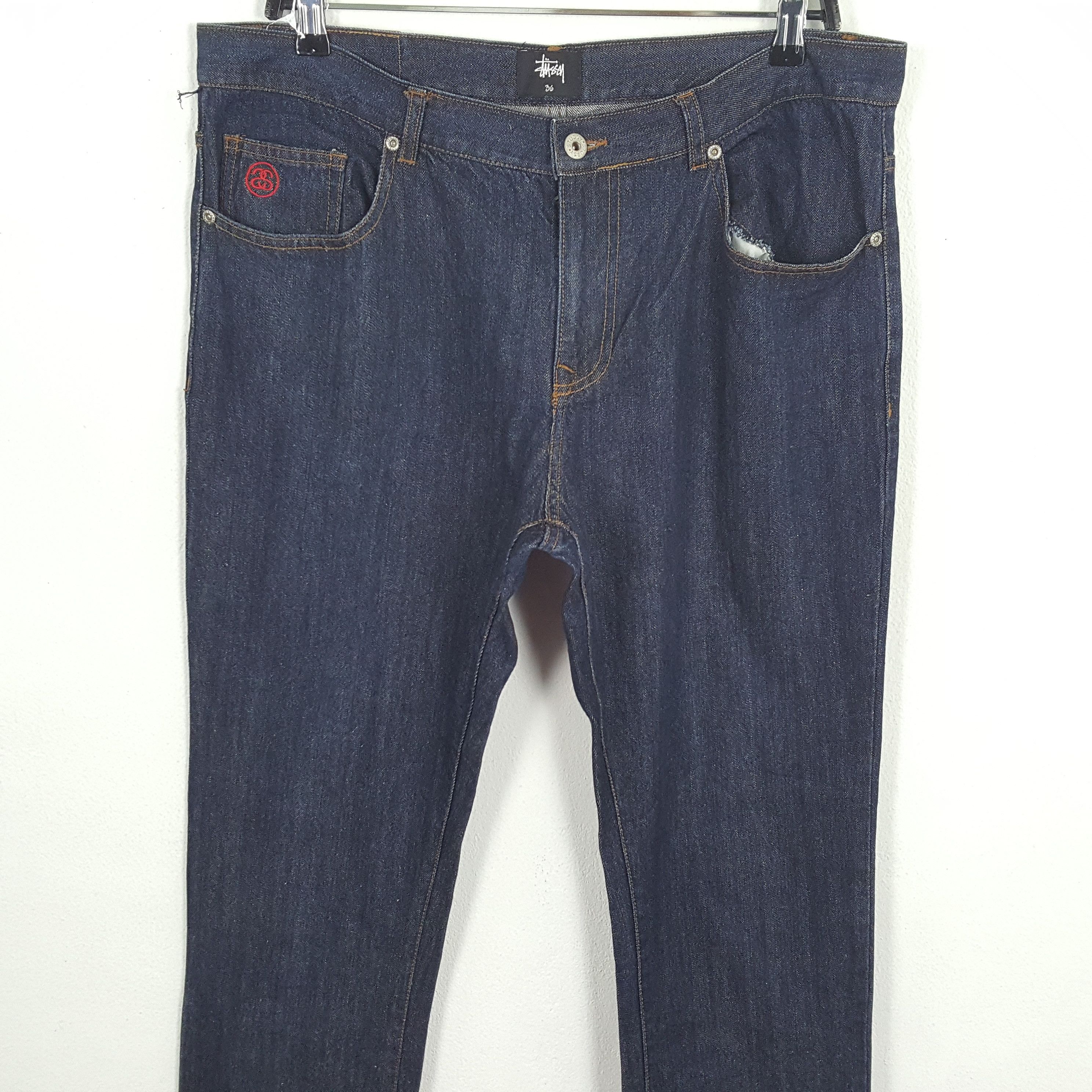 STUSSY Streetwear Skateboard Custom Logo Style Jeans