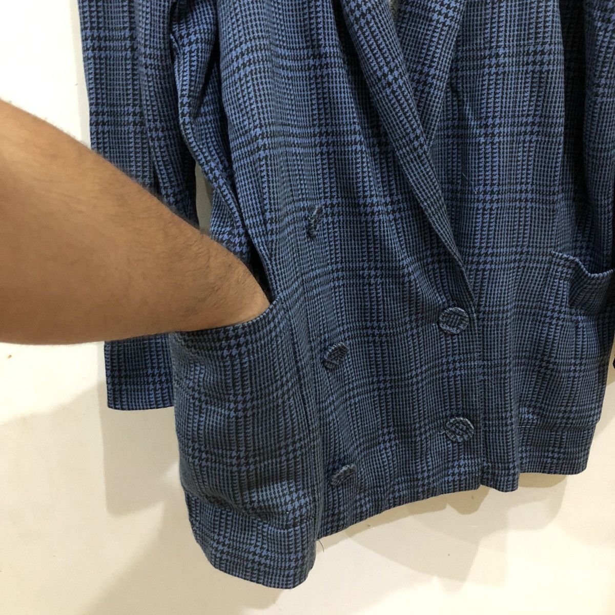 Japanese Brand Norma Kamali Double Breast Tartan Design Size US M / EU 48-50 / 2 - 5 Thumbnail