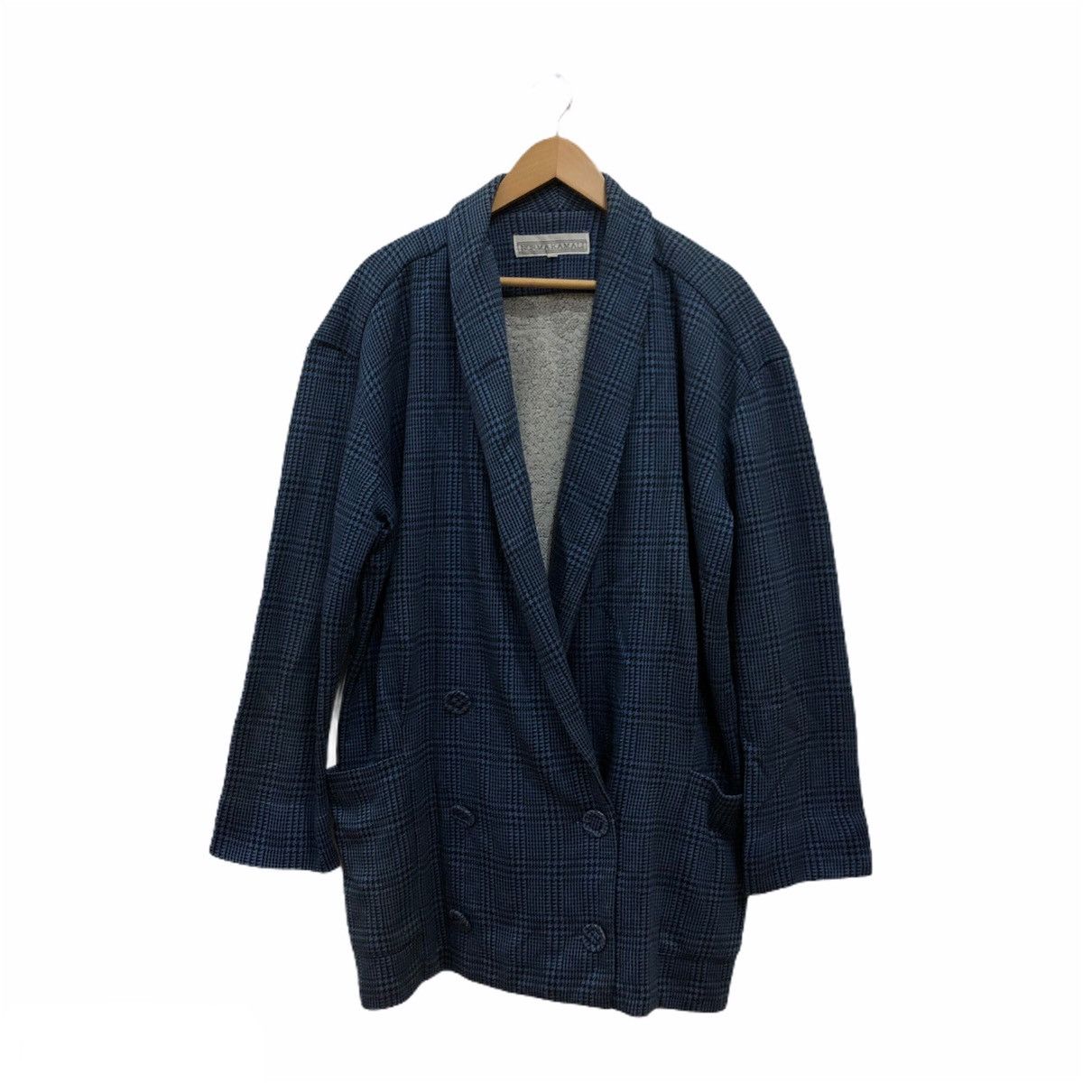 Japanese Brand Norma Kamali Double Breast Tartan Design Size US M / EU 48-50 / 2 - 1 Thumbnail
