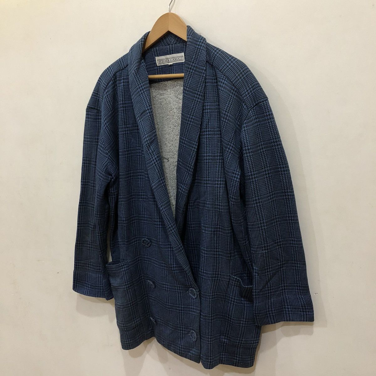 Japanese Brand Norma Kamali Double Breast Tartan Design Size US M / EU 48-50 / 2 - 2 Thumbnail
