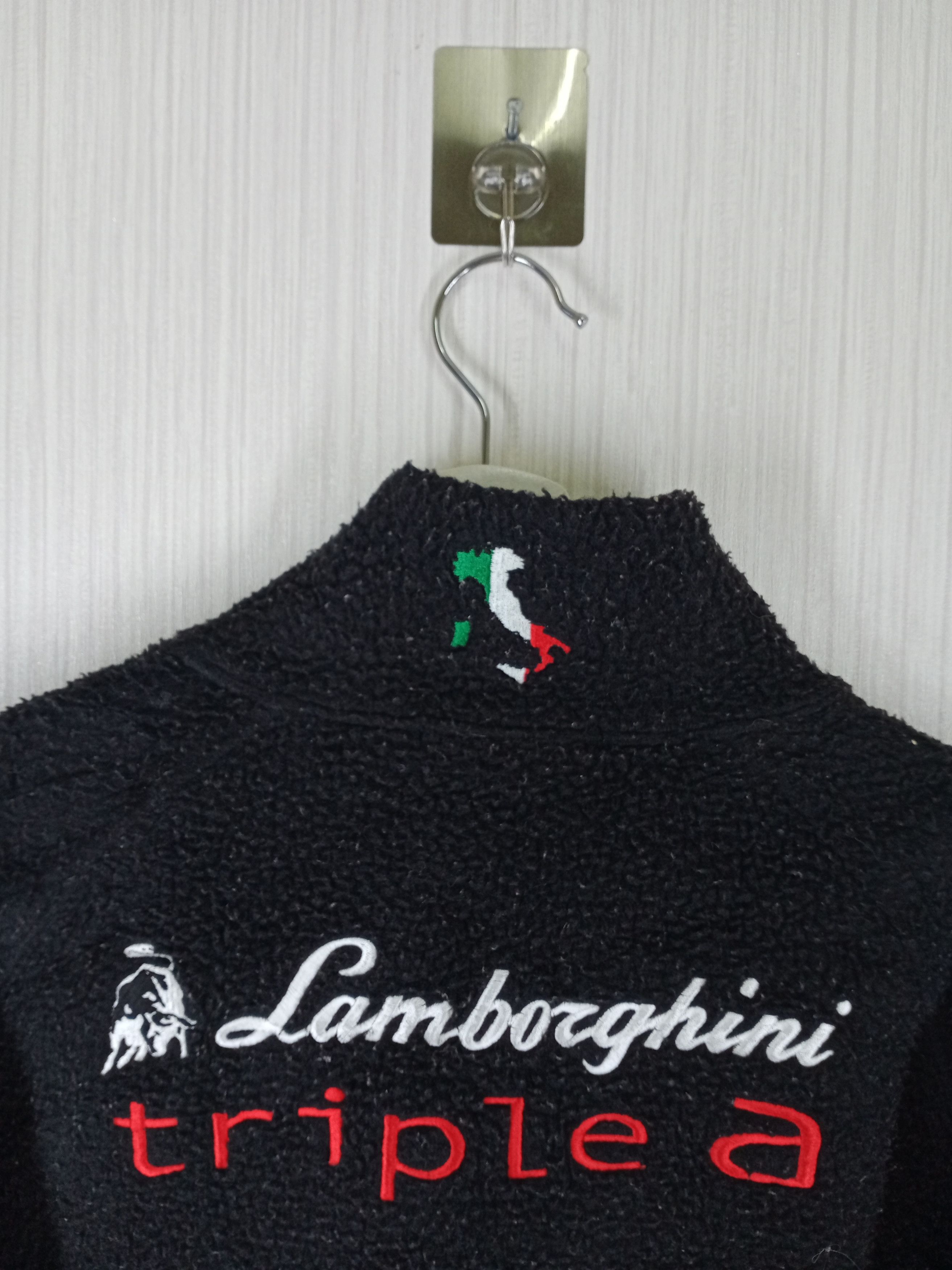 Lamborghini Vintage Lamborghini Embroidery Big Logo Fleece Jacket Size US XL / EU 56 / 4 - 5 Thumbnail
