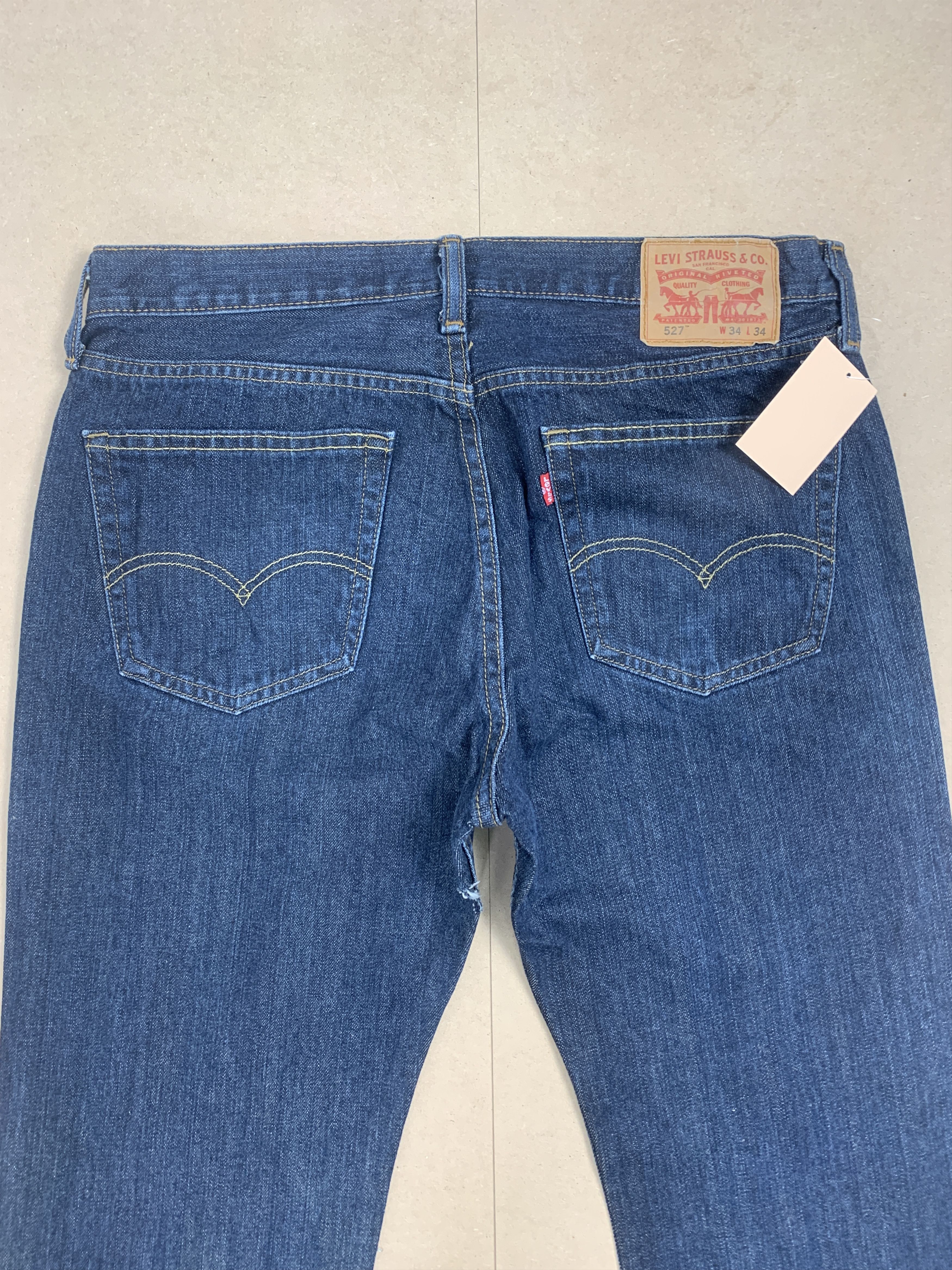 Levi's × Vintage Vintage LEVI'S 527 BootCut Faded Mid Wash Jeans P0220 Size US 34 / EU 50 - 10 Thumbnail
