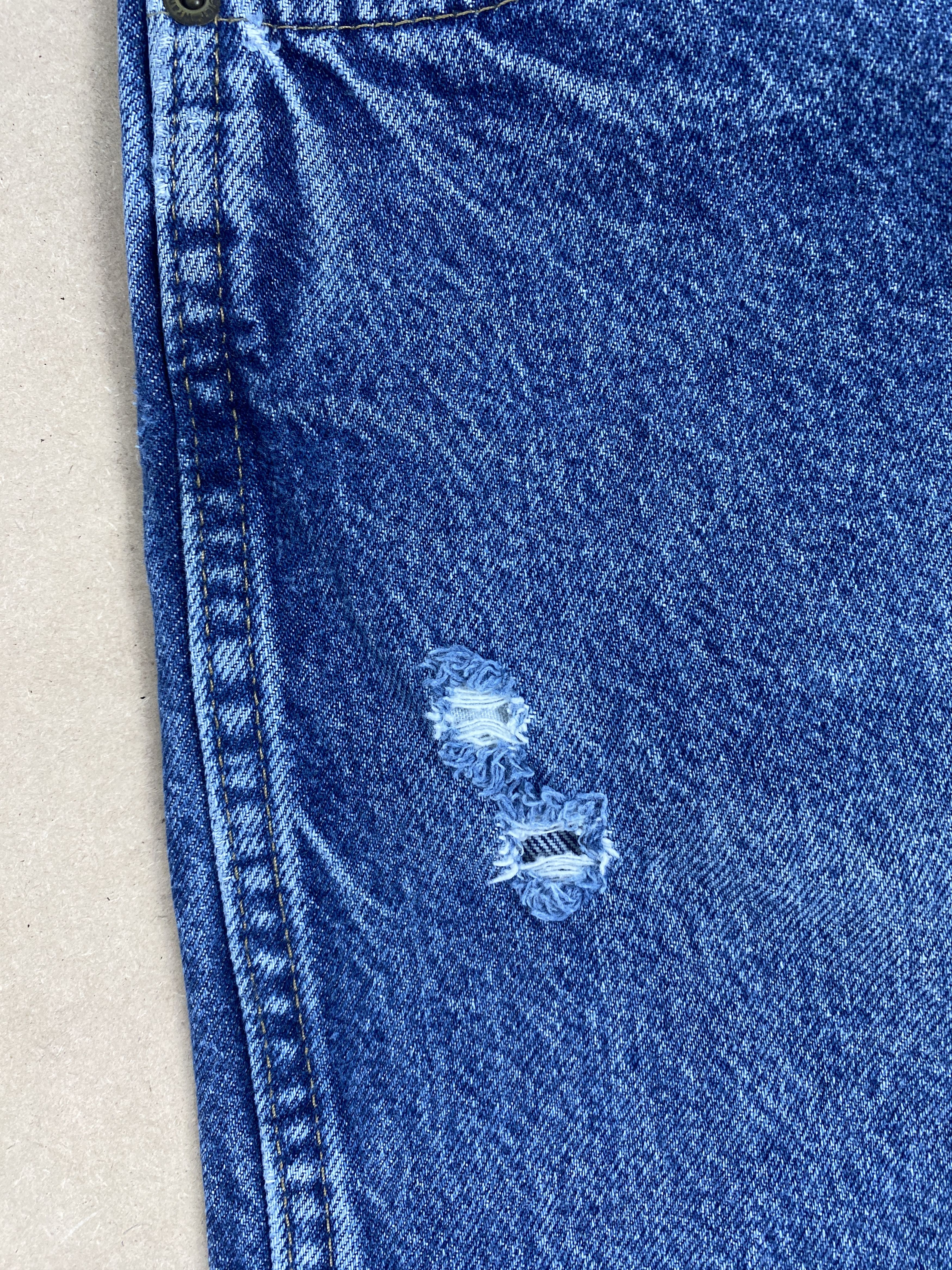 Vintage Vintage Wrangler Straight Cut Distressed Faded Blue Jeans Size US 35 - 3 Thumbnail