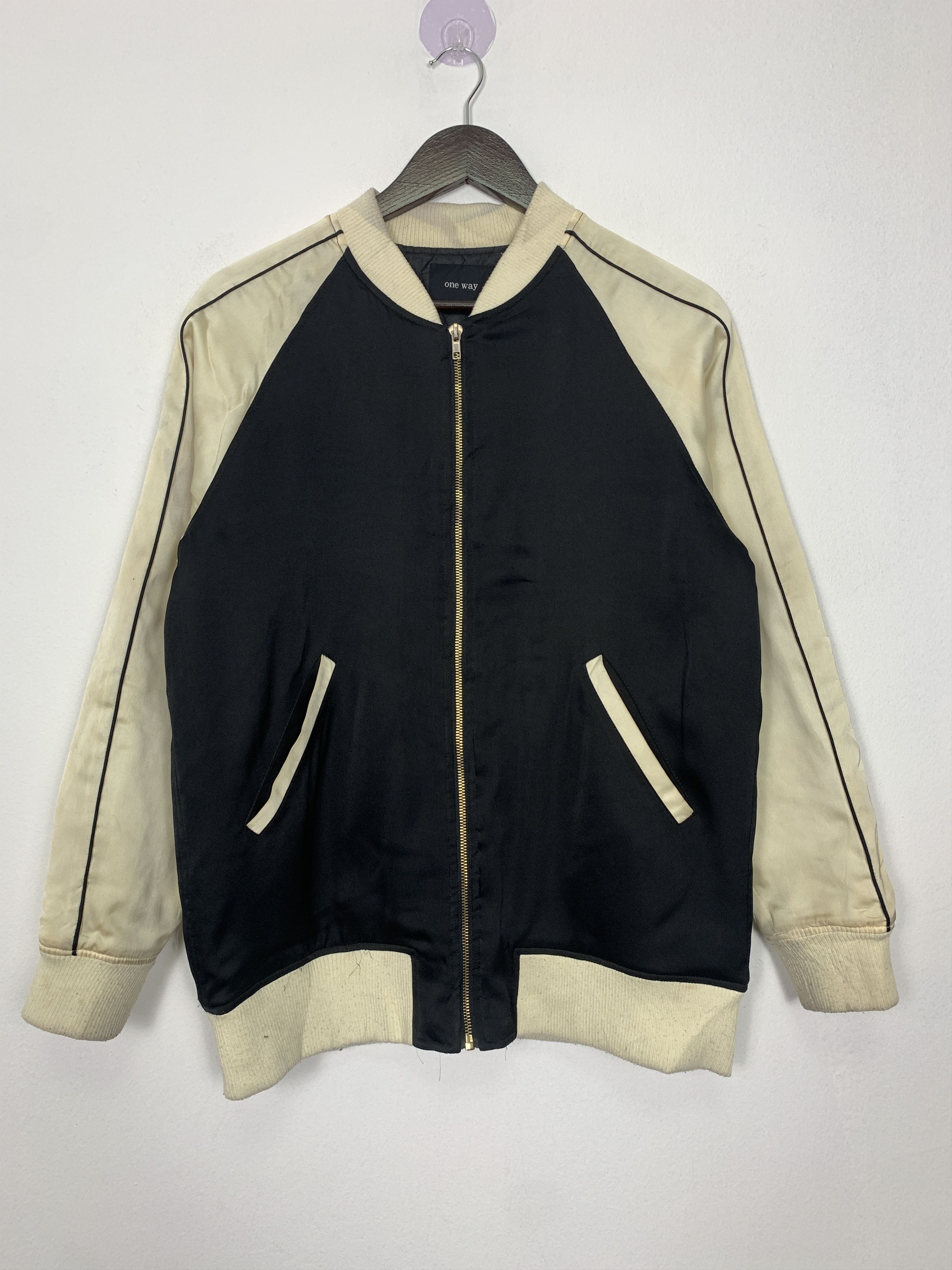 Japanese Brand Vintage ONE WAY Quilted Lining Zip Up Jacket Size US S / EU 44-46 / 1 - 1 Thumbnail