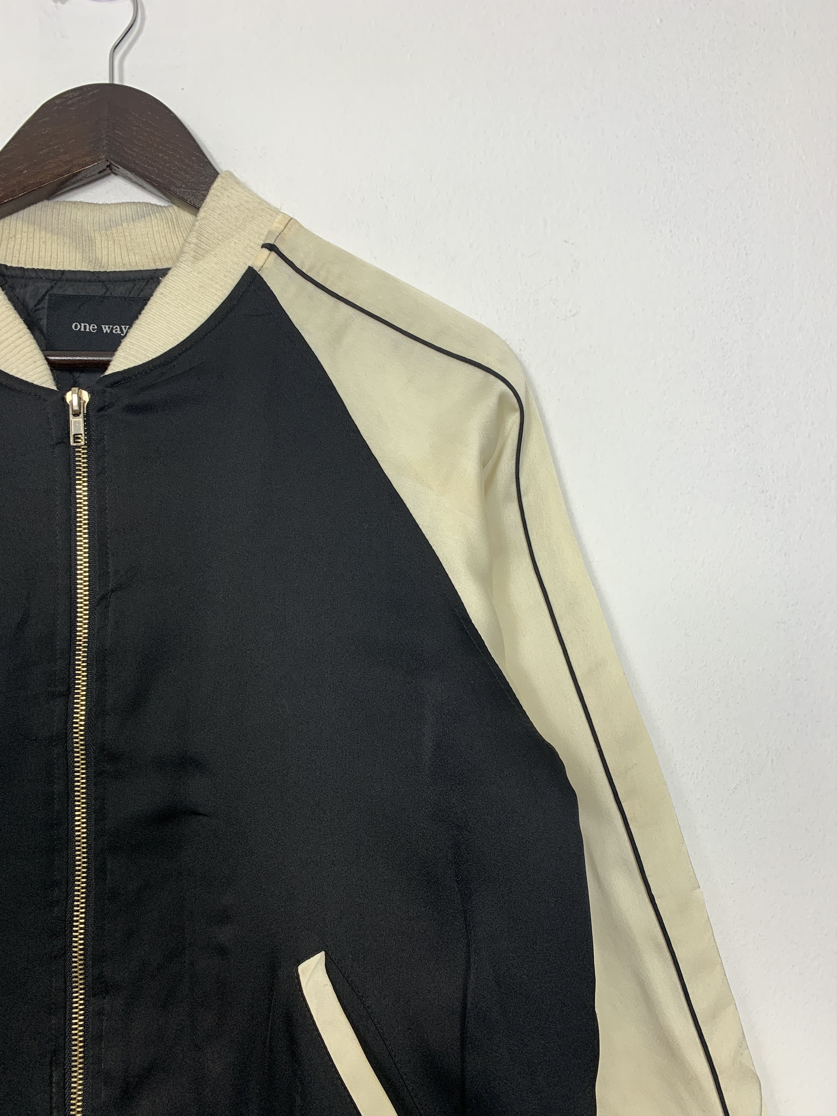 Japanese Brand Vintage ONE WAY Quilted Lining Zip Up Jacket Size US S / EU 44-46 / 1 - 4 Thumbnail