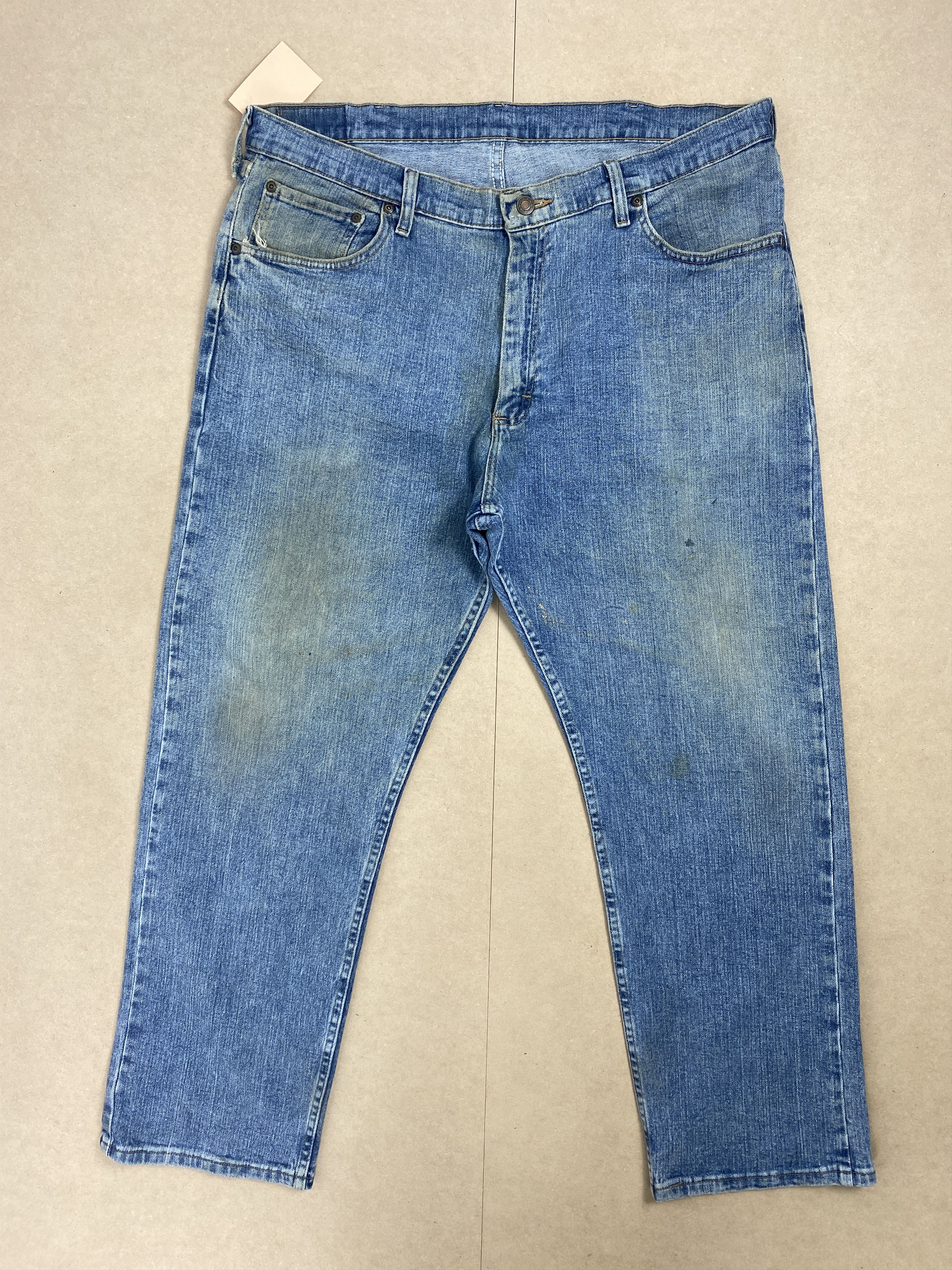 image of Vintage Wrangler Straight Cut Faded Mid Wash Jeans, Men's (Size 40)