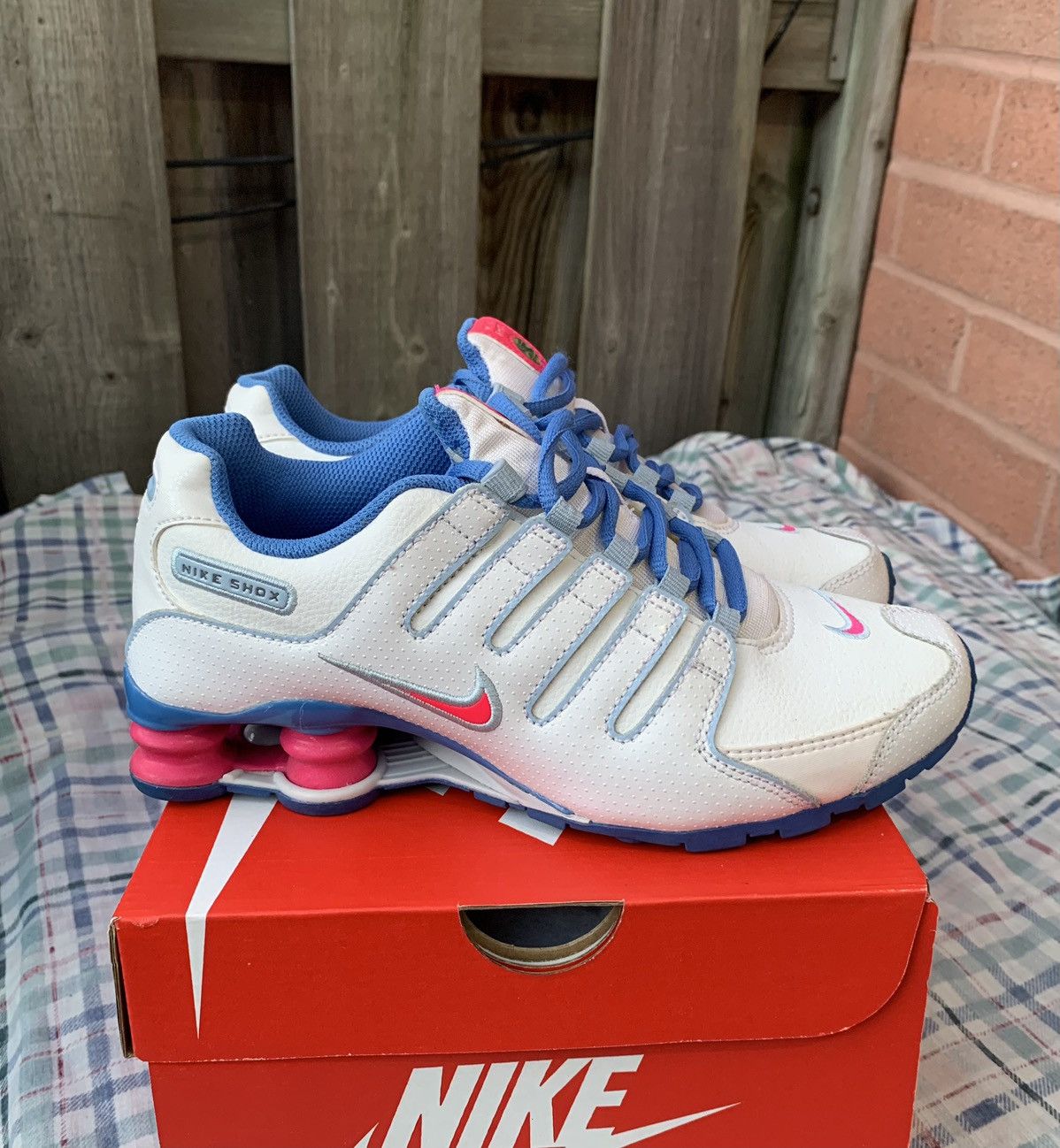 Nike Nike Shox NZ White Pink Blue Grailed