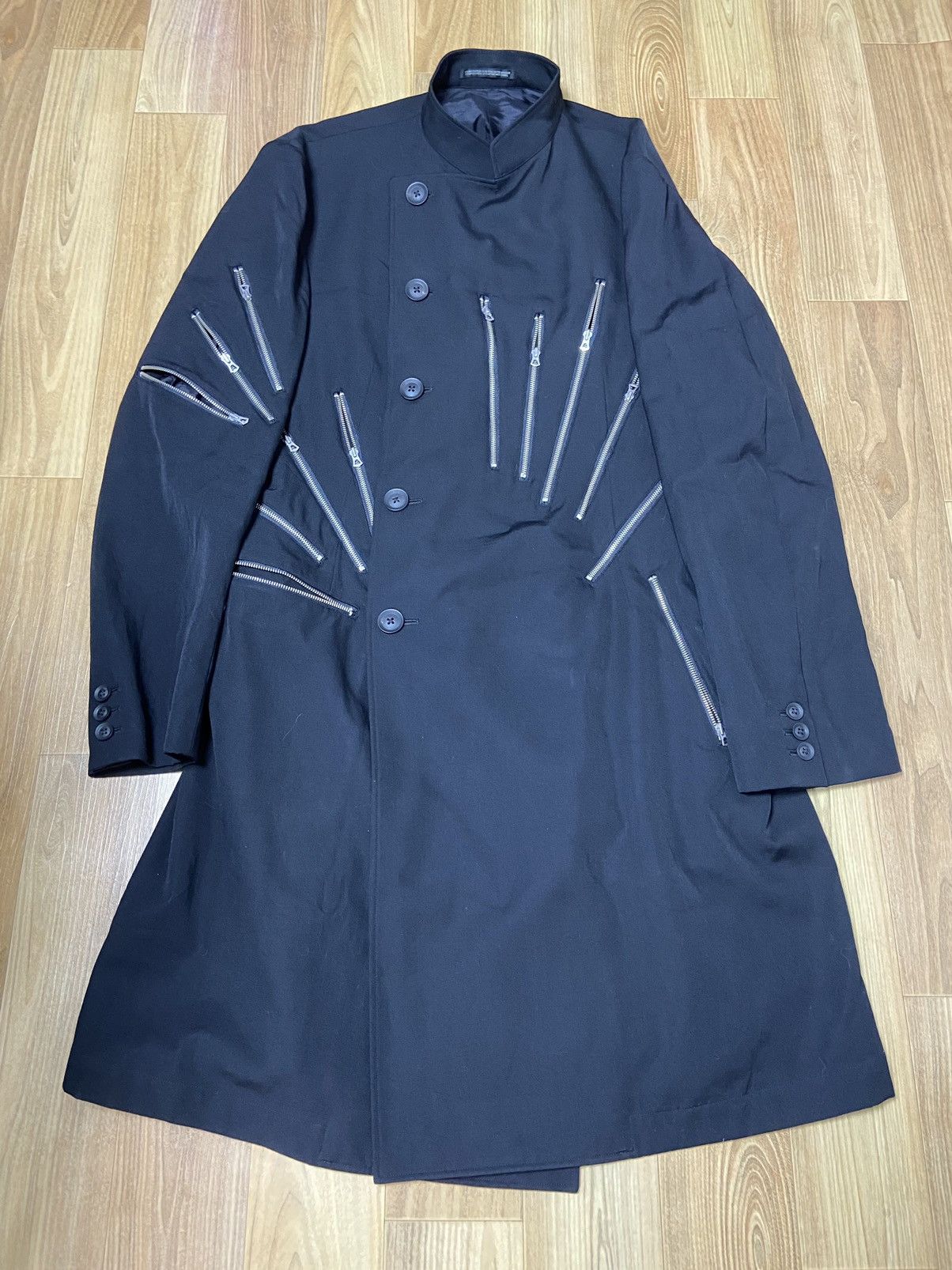 Yohji Yamamoto 3 Yohji Yamamoto pour homme ss19 multi zipper wool coat Size US M / EU 48-50 / 2 - 2 Thumbnail