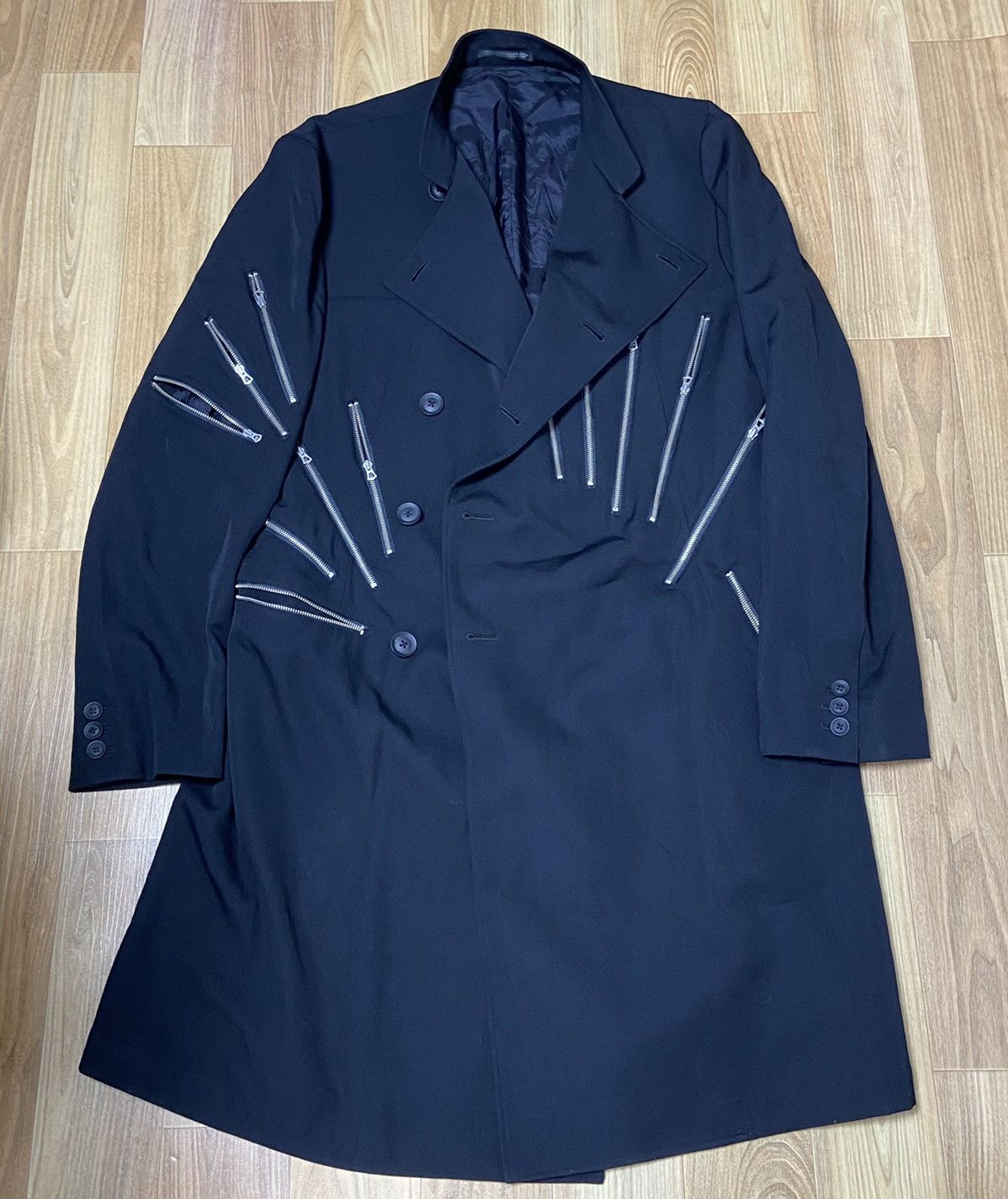 Yohji Yamamoto 3 Yohji Yamamoto pour homme ss19 multi zipper wool coat Size US M / EU 48-50 / 2 - 1 Thumbnail