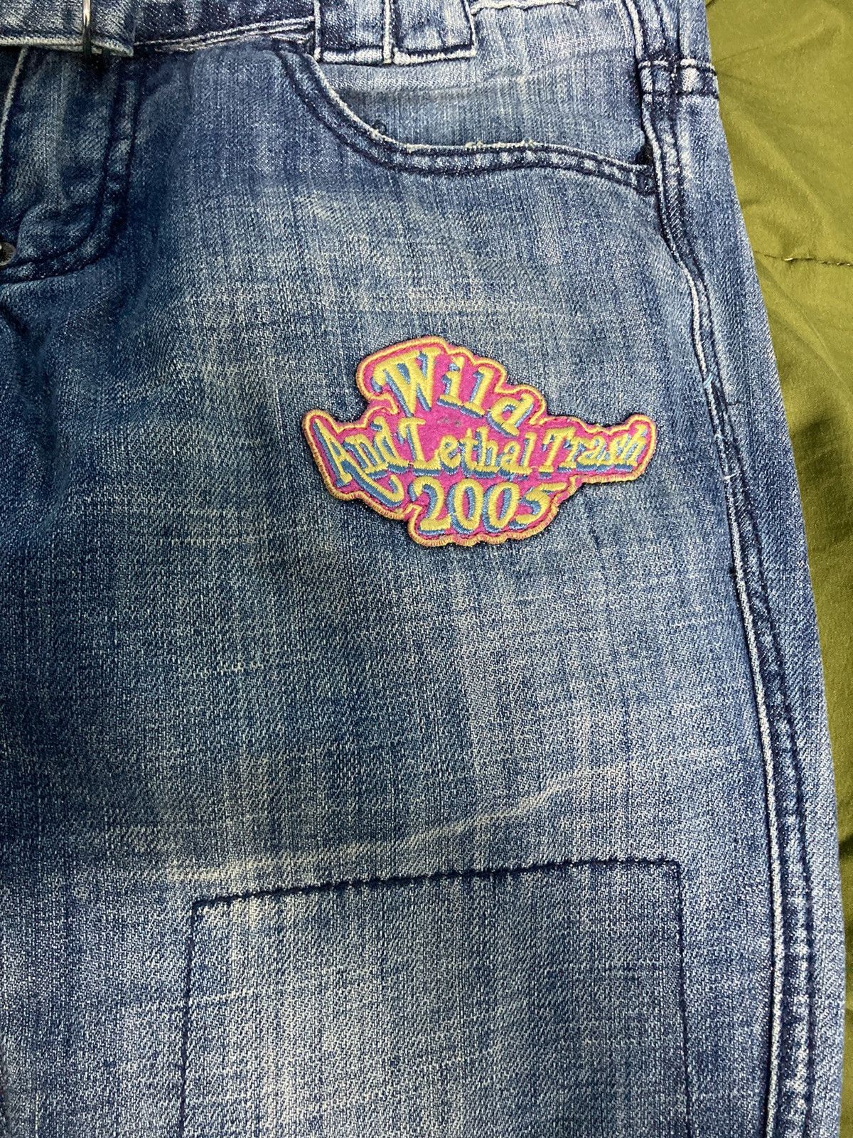 W&LT × Walter Van Beirendonck W&LT SS05 Flared Patch Jeans Size US 30 / EU 46 - 3 Thumbnail