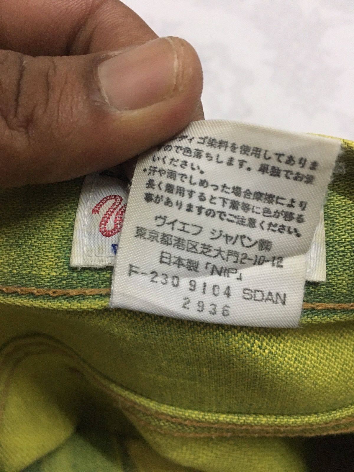 Japanese Brand × Wrangler VeryRare🔥Strike Green Flourescent Wrangler Denim Pants Size US 33 - 7 Thumbnail
