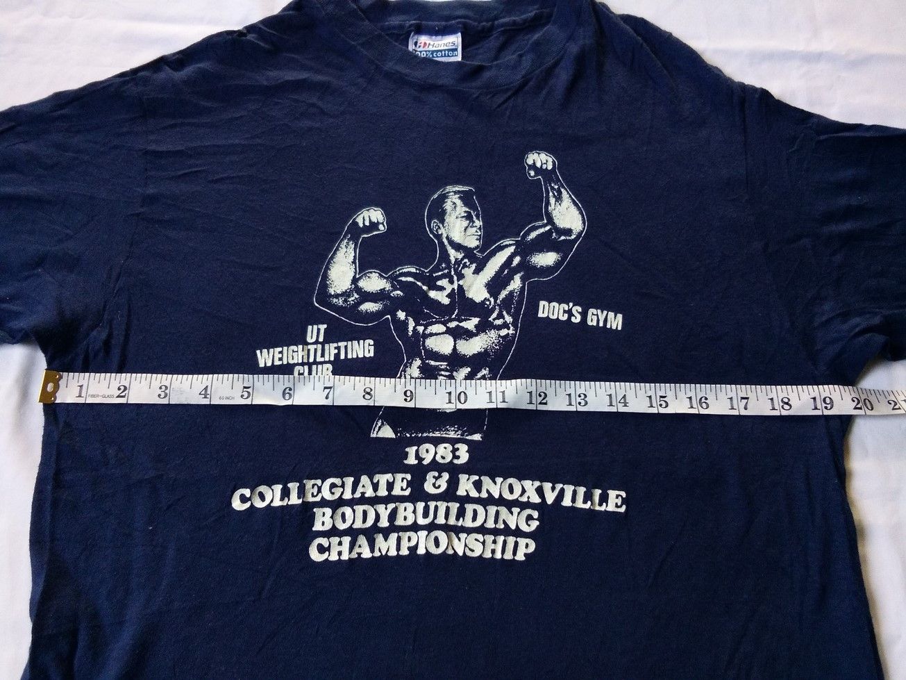 Hanes Vintage 80s 1983 Shawn Ray Doc's Gym Collegiate Knoxville Size US M / EU 48-50 / 2 - 5 Thumbnail