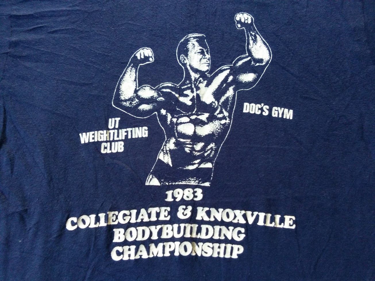 Hanes Vintage 80s 1983 Shawn Ray Doc's Gym Collegiate Knoxville Size US M / EU 48-50 / 2 - 2 Thumbnail