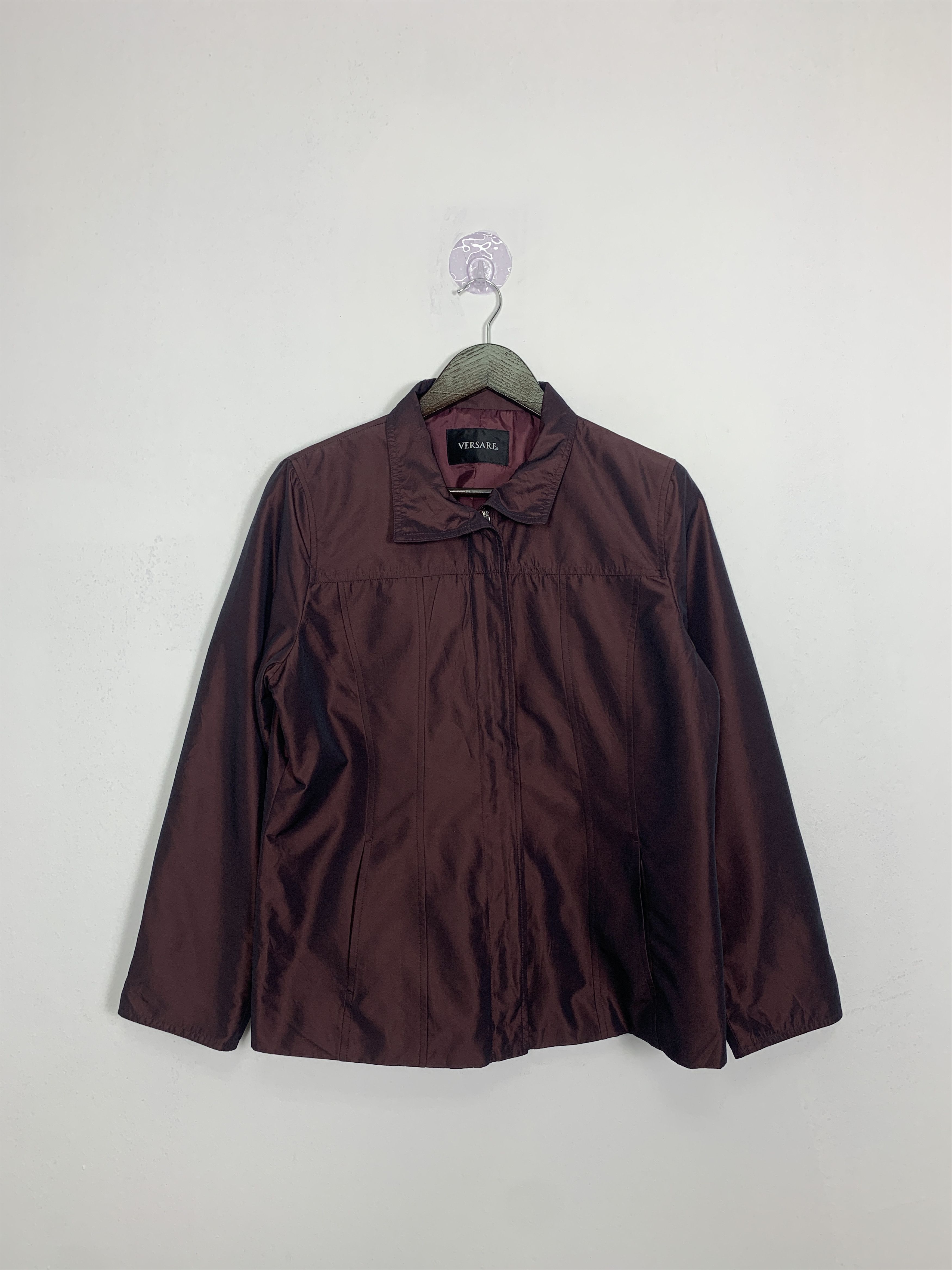 Japanese Brand × Vintage Vintage VERSARE Zip Up Collar Jacket Size S / US 4 / IT 40 - 1 Thumbnail