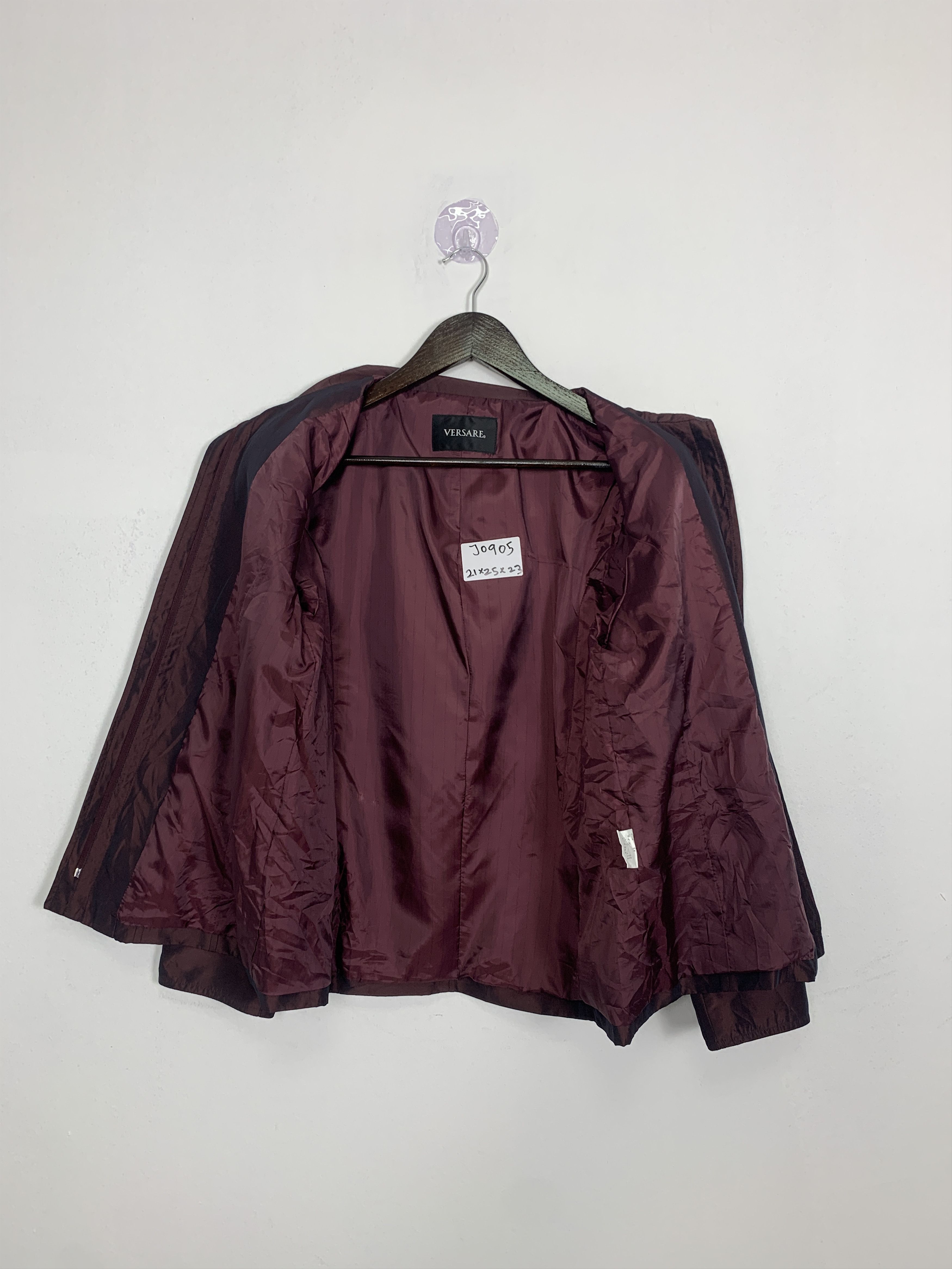 Japanese Brand × Vintage Vintage VERSARE Zip Up Collar Jacket Size S / US 4 / IT 40 - 8 Thumbnail