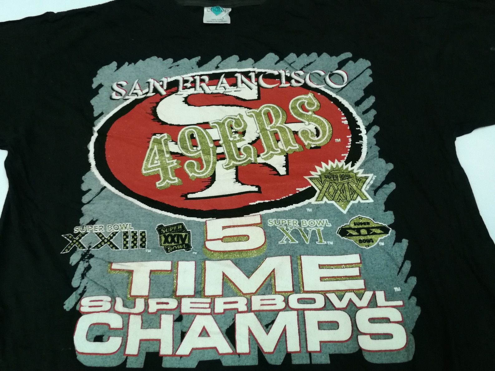 Champs Sport Rare 90s 49ers 5 Time Superbowl Champs Tee Size US L / EU 52-54 / 3 - 2 Thumbnail