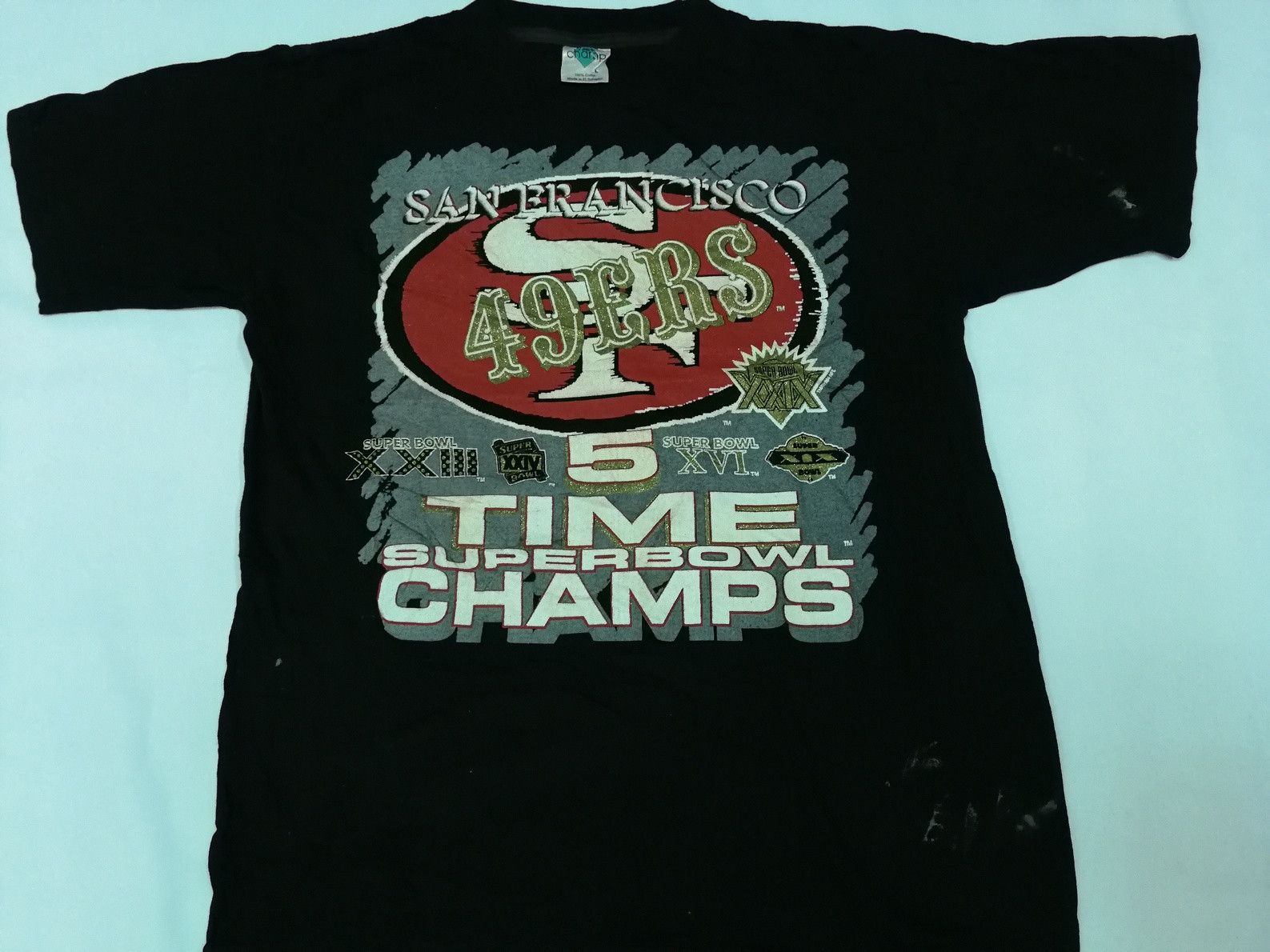 Champs Sport Rare 90s 49ers 5 Time Superbowl Champs Tee Size US L / EU 52-54 / 3 - 1 Thumbnail