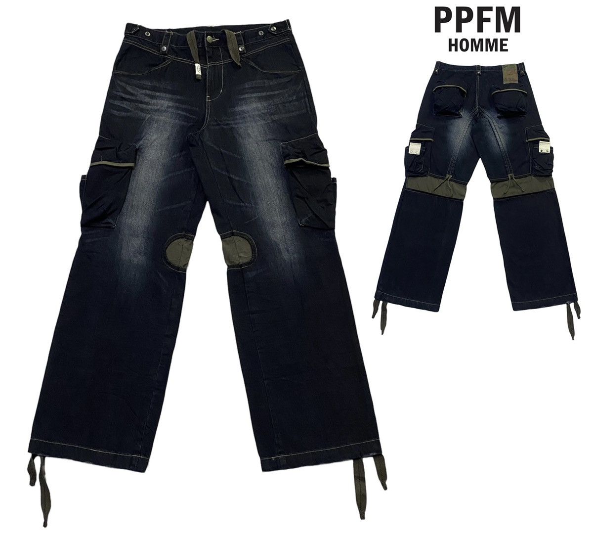 PPFM PPFM Cargo Tactical Maltipocket Denim Jeans Size US 34 / EU 50 - 1 Thumbnail