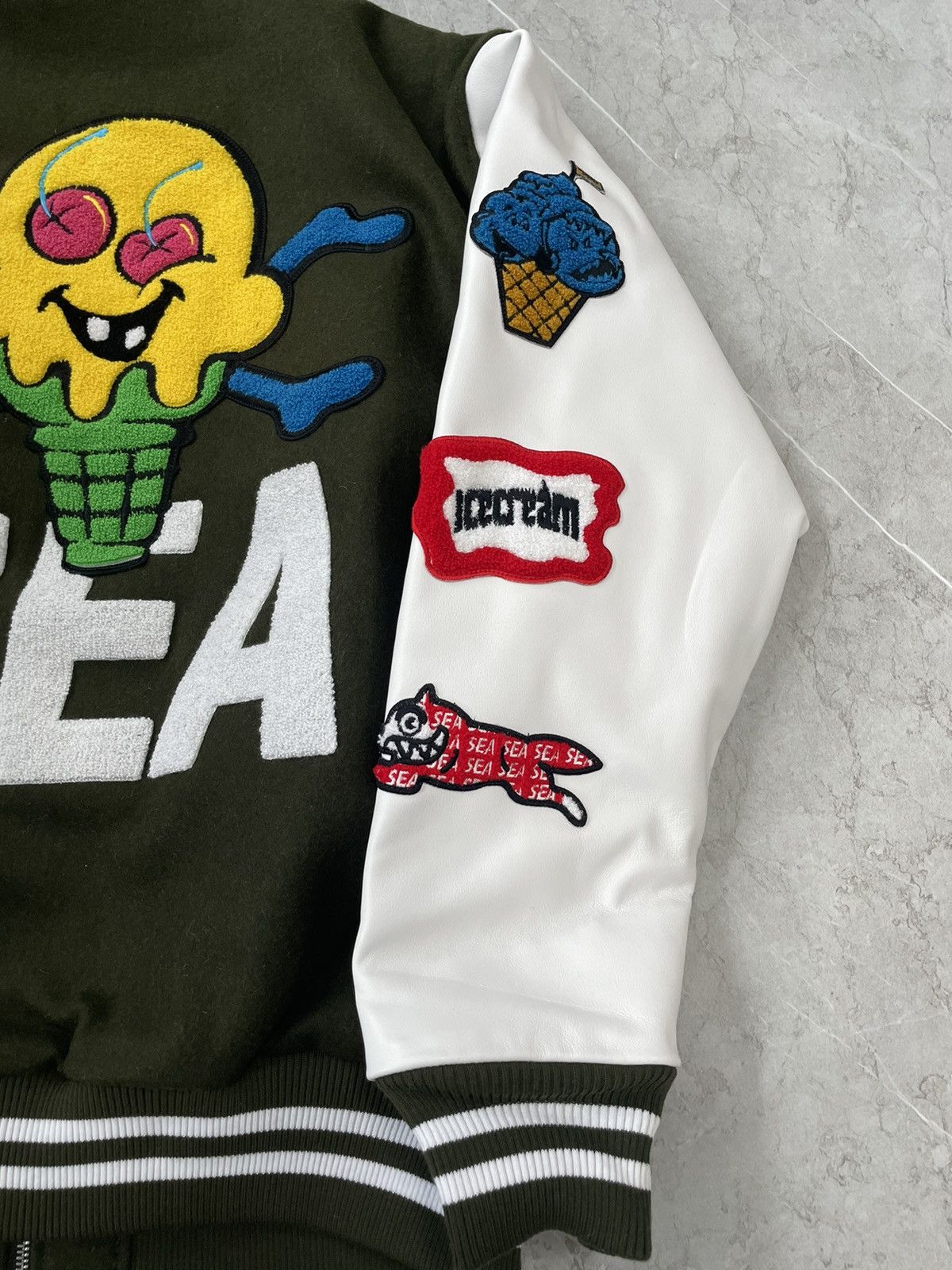 Icecream Icecream x wind and sea varsity jacket L | Grailed