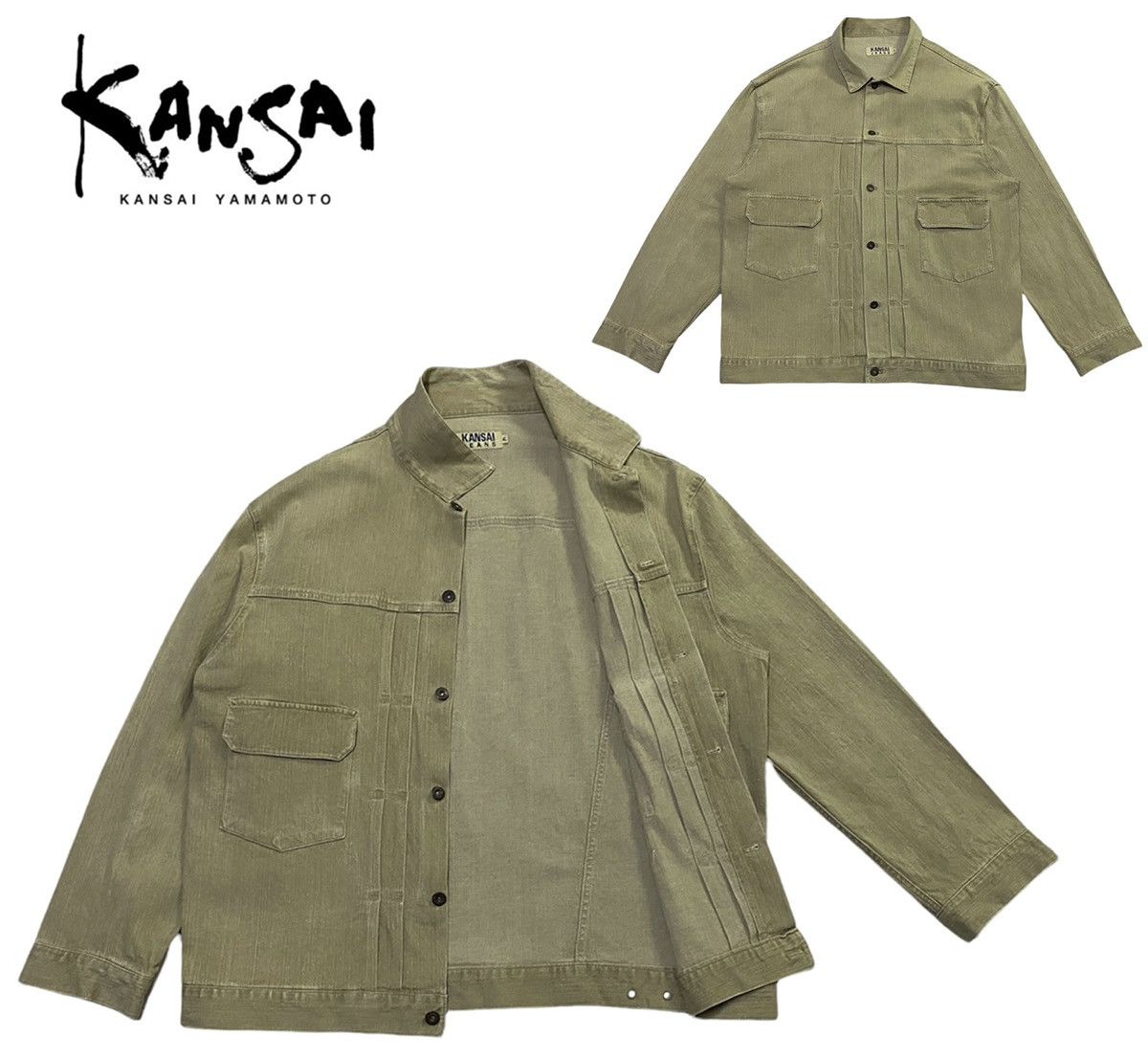 Japanese Brand × Kansai Yamamoto × Vintage Vintage Kansai Yamamoto Denim Jacket Size US XL / EU 56 / 4 - 1 Thumbnail