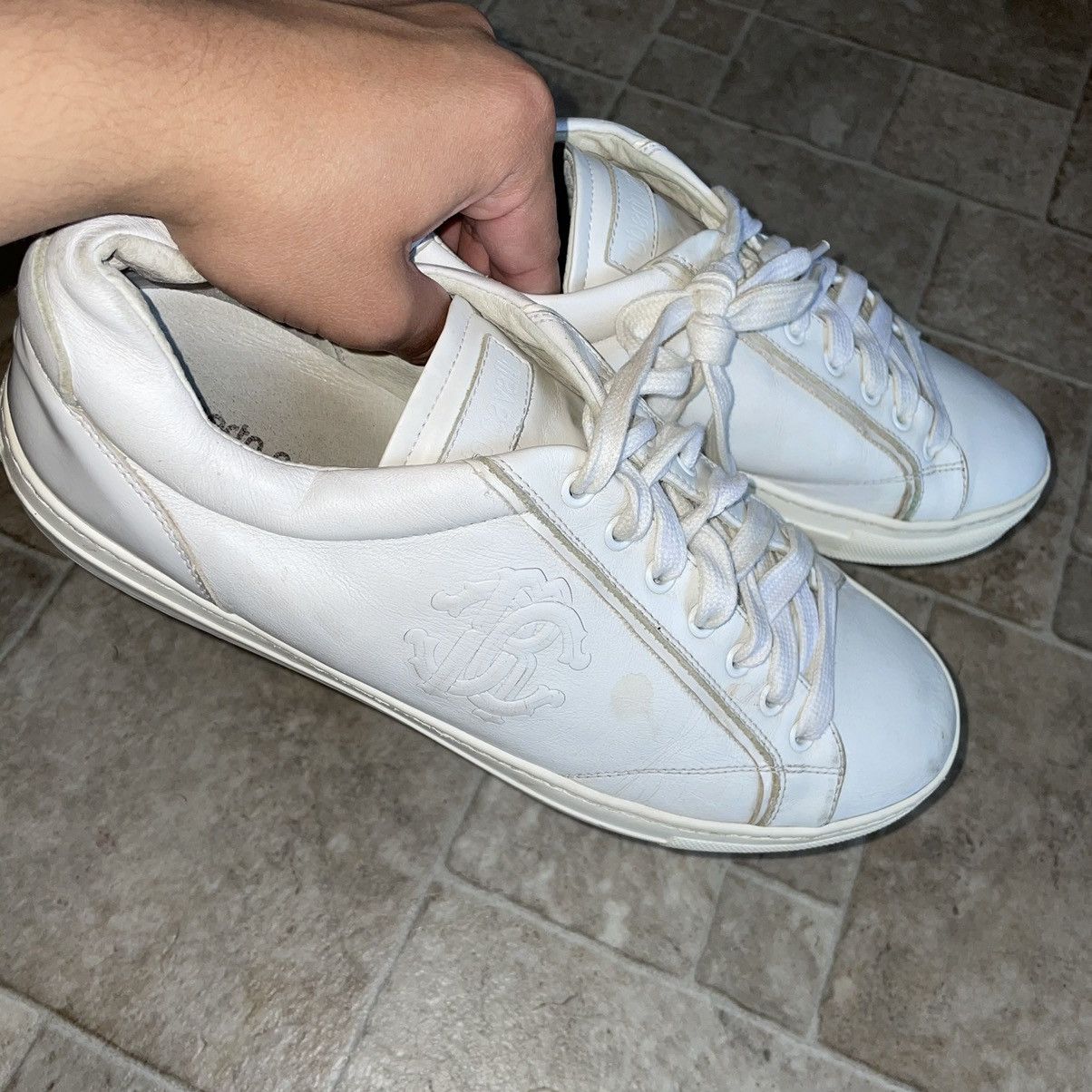 Roberto Cavalli Leather Sneakers Low Top 43 - Main Image