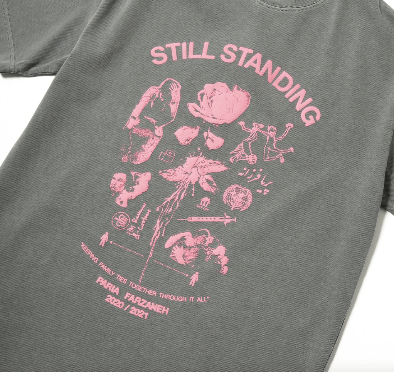 Paria Farzaneh 💚 Paria Farzaneh Still Standing Space Grey T-Shirt NEW Size US L / EU 52-54 / 3 - 3 Thumbnail