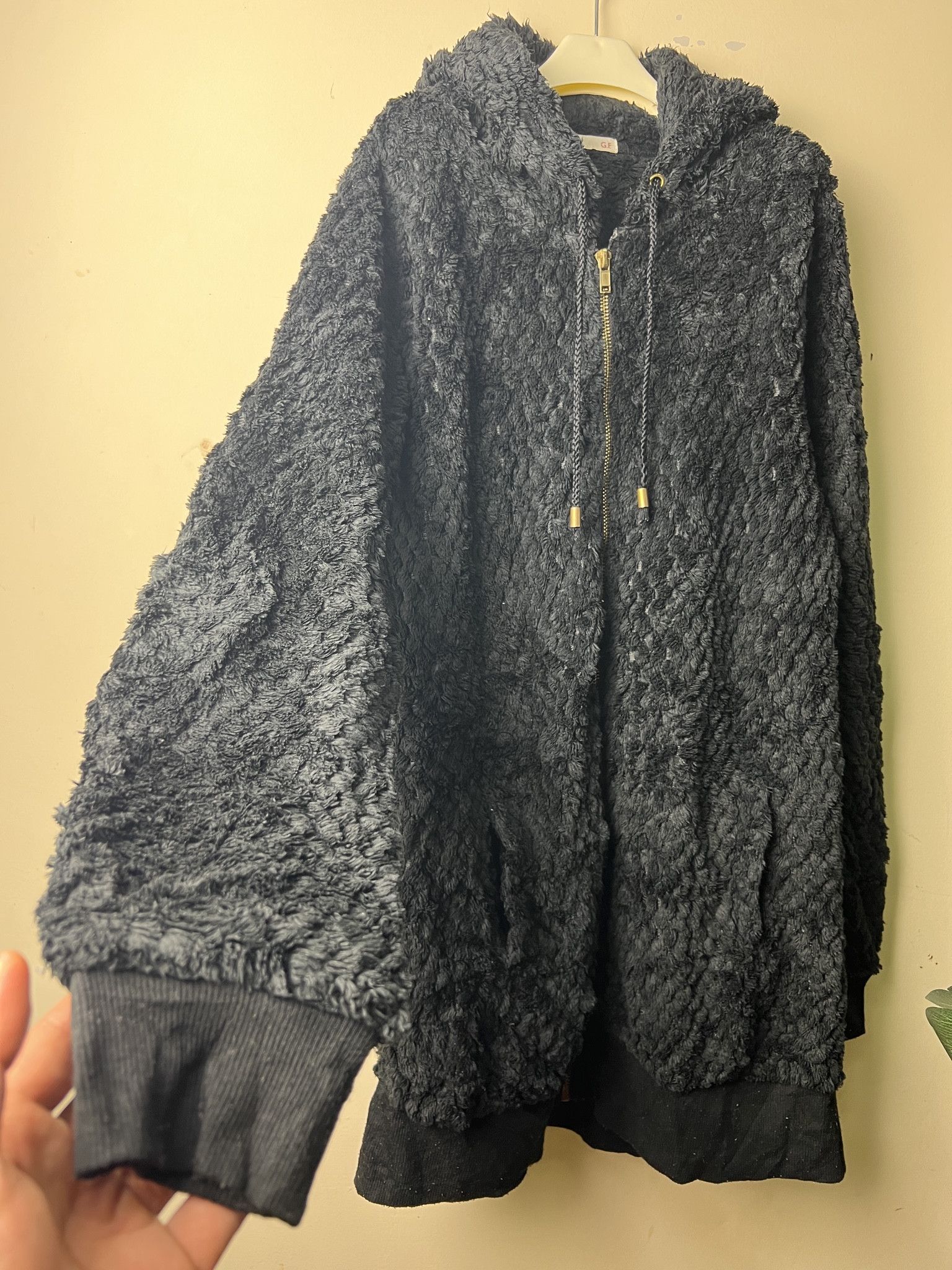 Japanese Brand 🔥Black GF Faux Fur Zipper Jackets Size M / US 6-8 / IT 42-44 - 11 Thumbnail