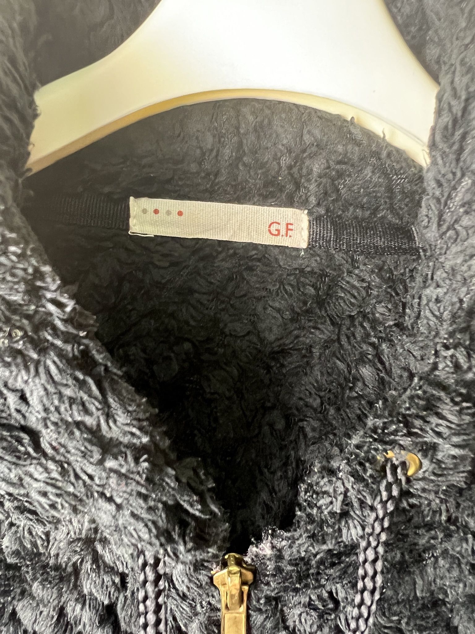 Japanese Brand 🔥Black GF Faux Fur Zipper Jackets Size M / US 6-8 / IT 42-44 - 12 Thumbnail