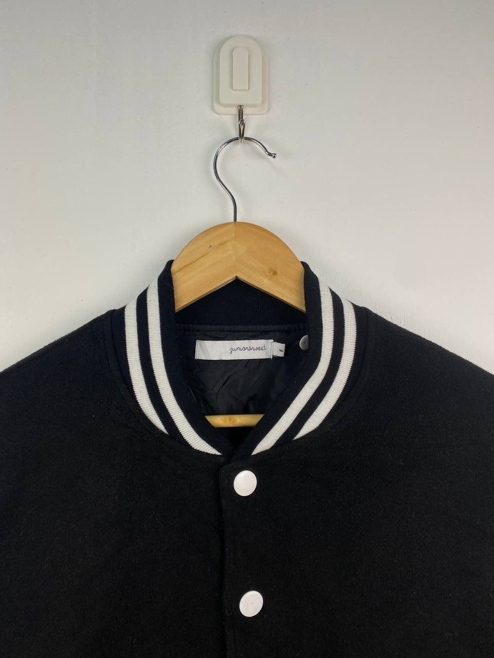 Japanese Brand Vintage awesome girl cropped varsity jacket mohair sleeve Size L / US 10 / IT 46 - 3 Thumbnail