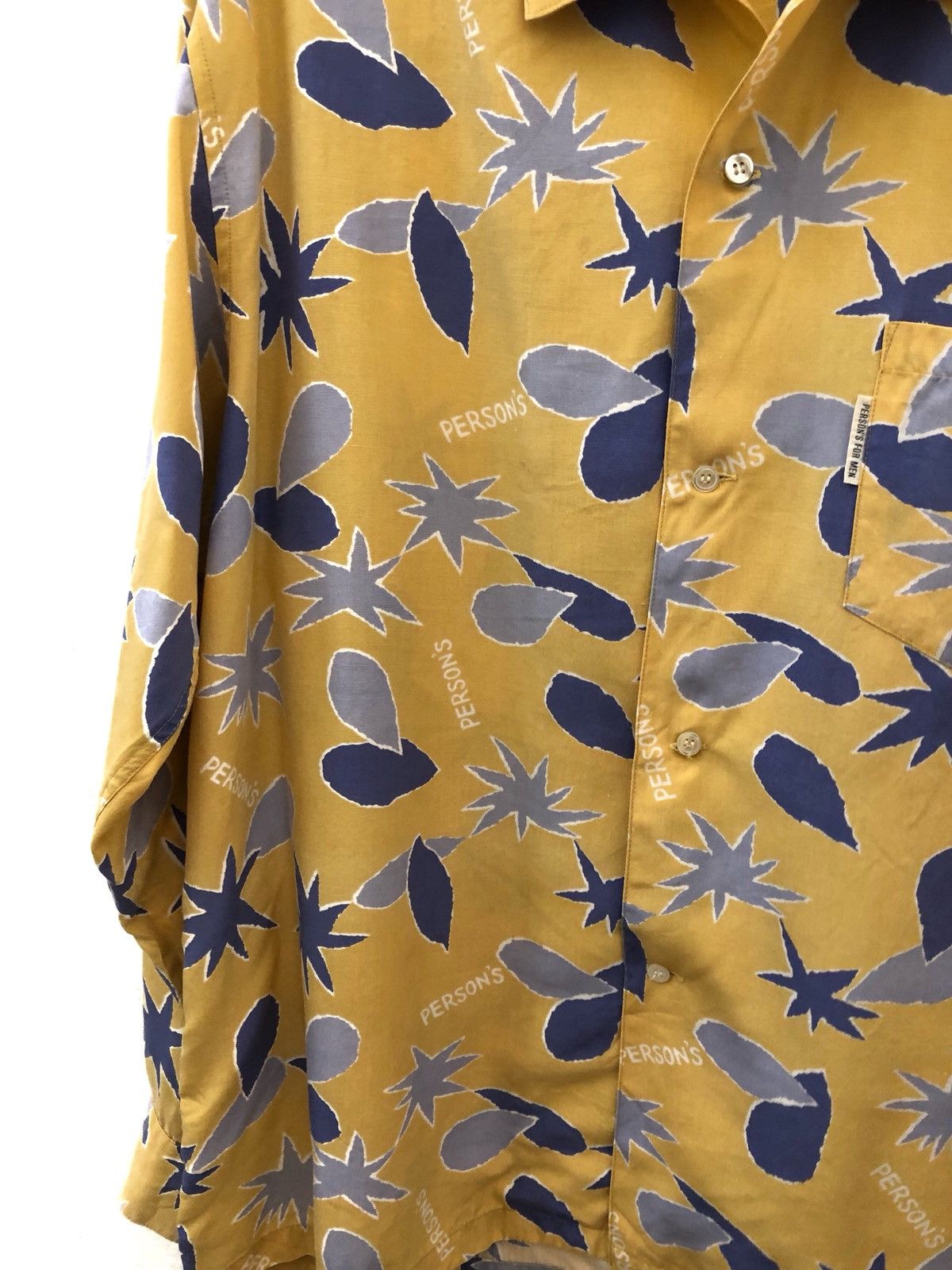 PERSON'S Vtg Person's For Men Japan Logo Print Rayon LS Hawaiian Size US L / EU 52-54 / 3 - 5 Thumbnail